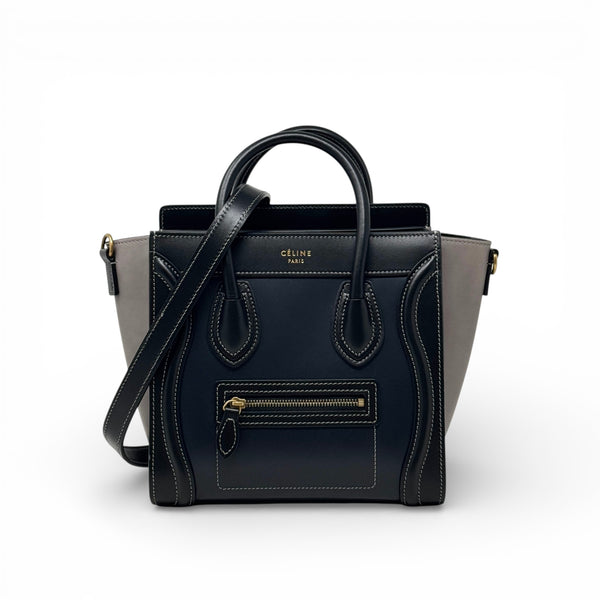 Celine Navy Nano Luggage Bag | Jadore Couture