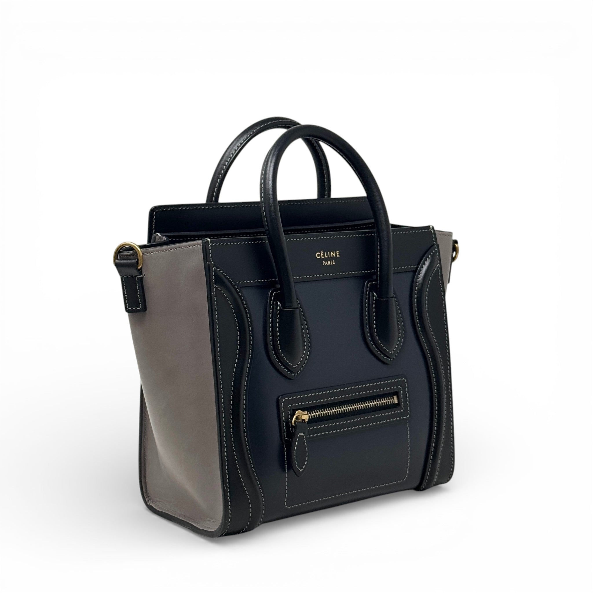 Celine Navy Nano Luggage Bag