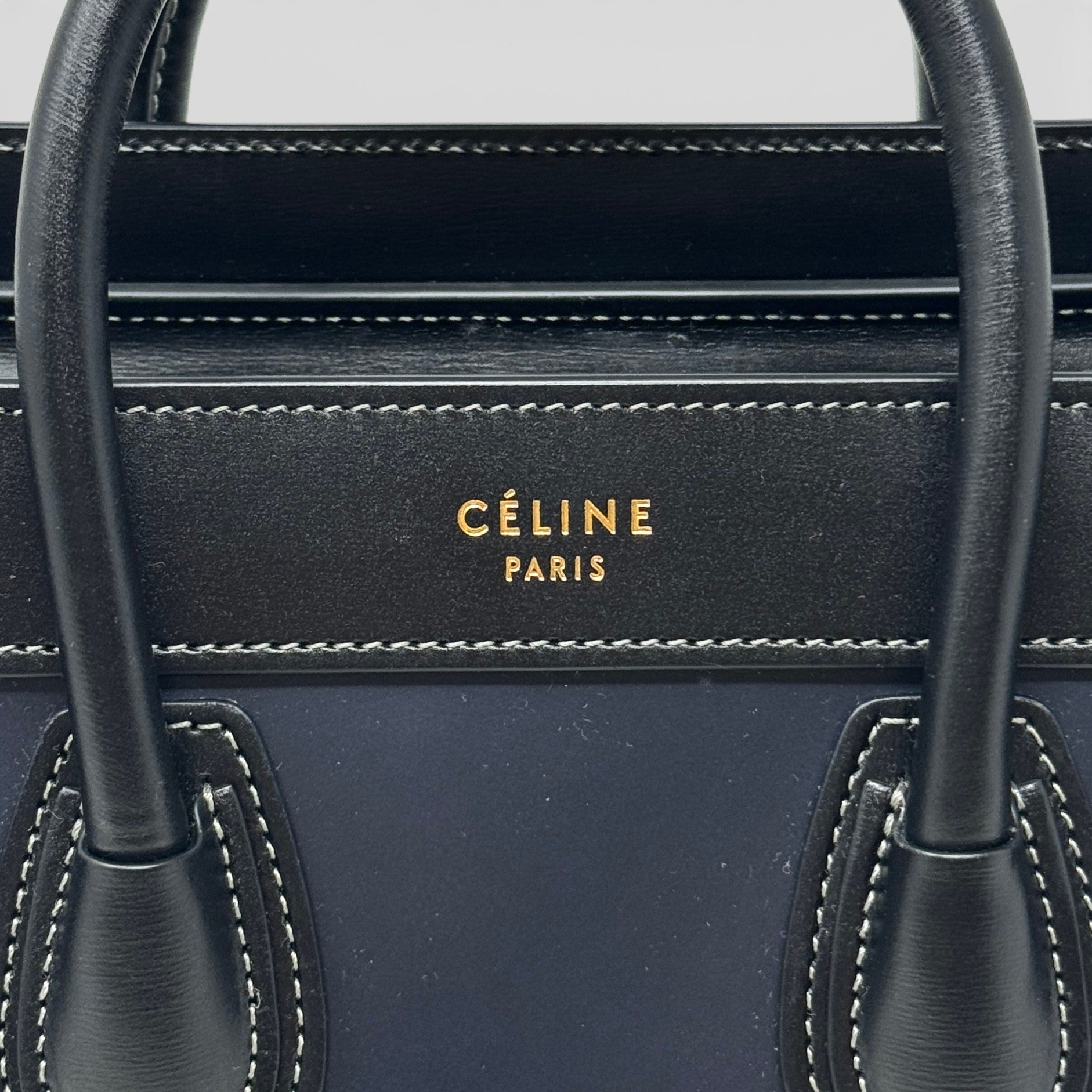 Celine Navy Nano Luggage Bag