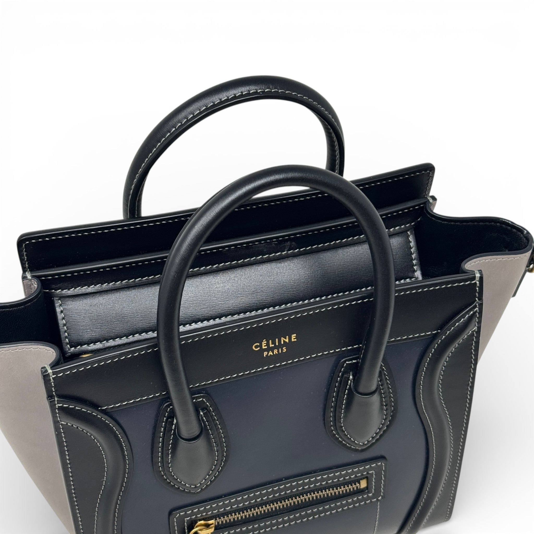 Celine Navy Nano Luggage Bag