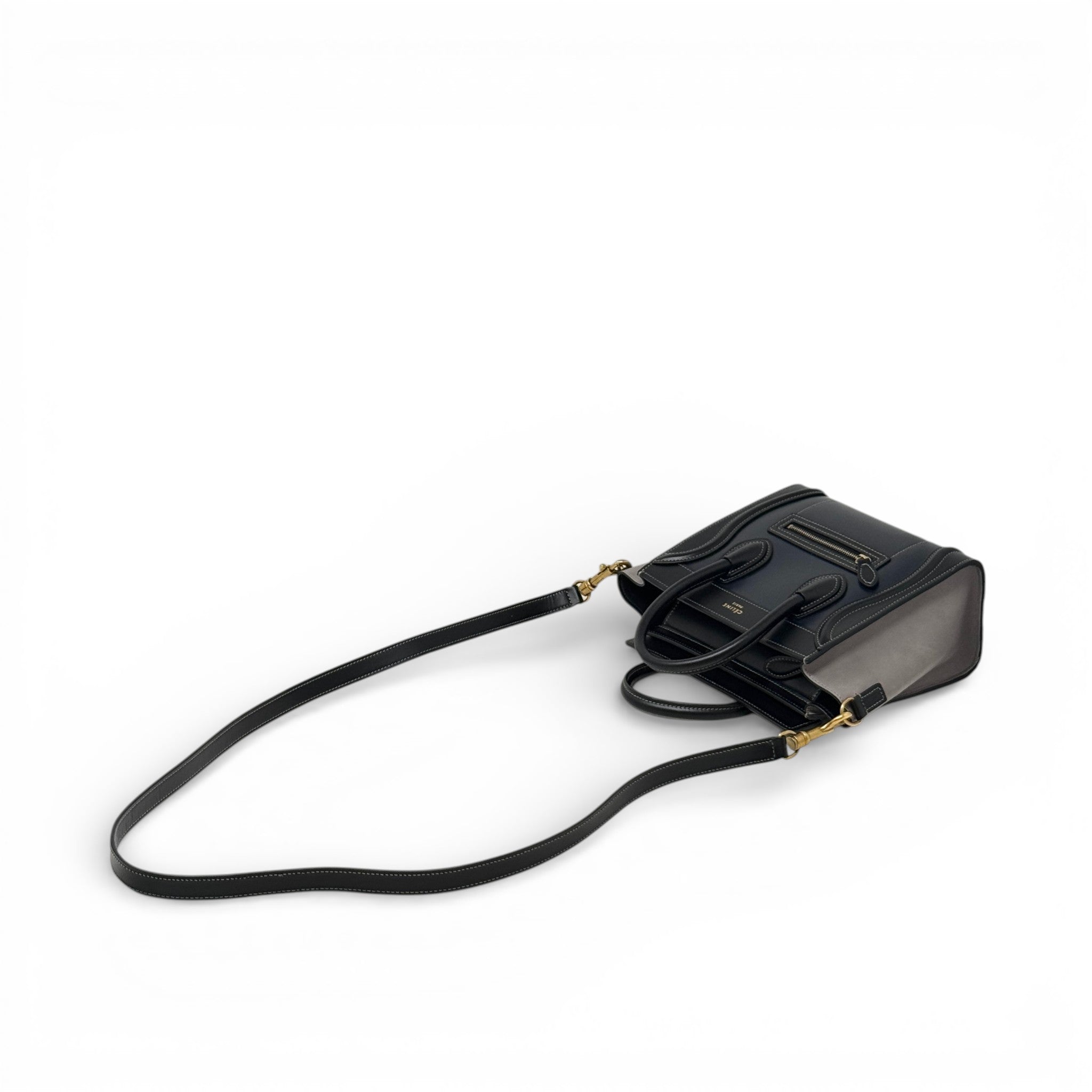 Celine Navy Nano Luggage Bag