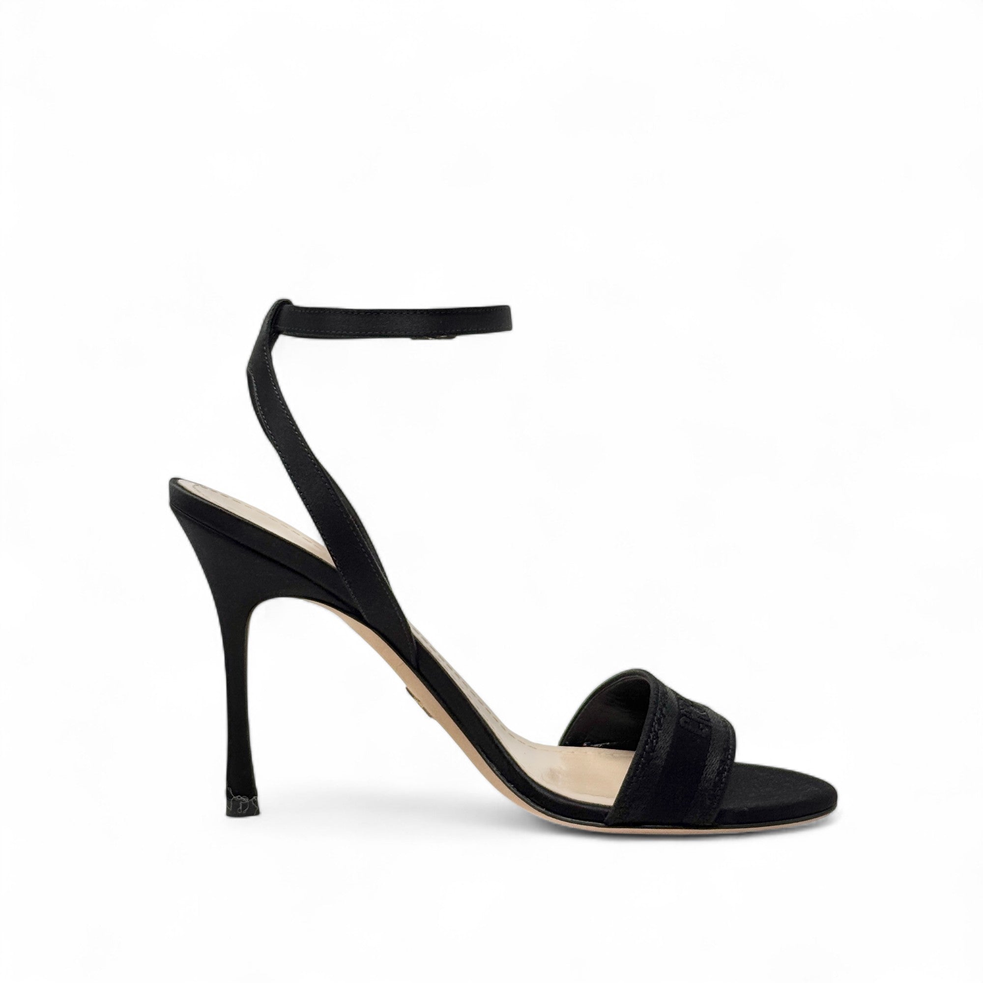 Dior Black Satin Dway Heels 40