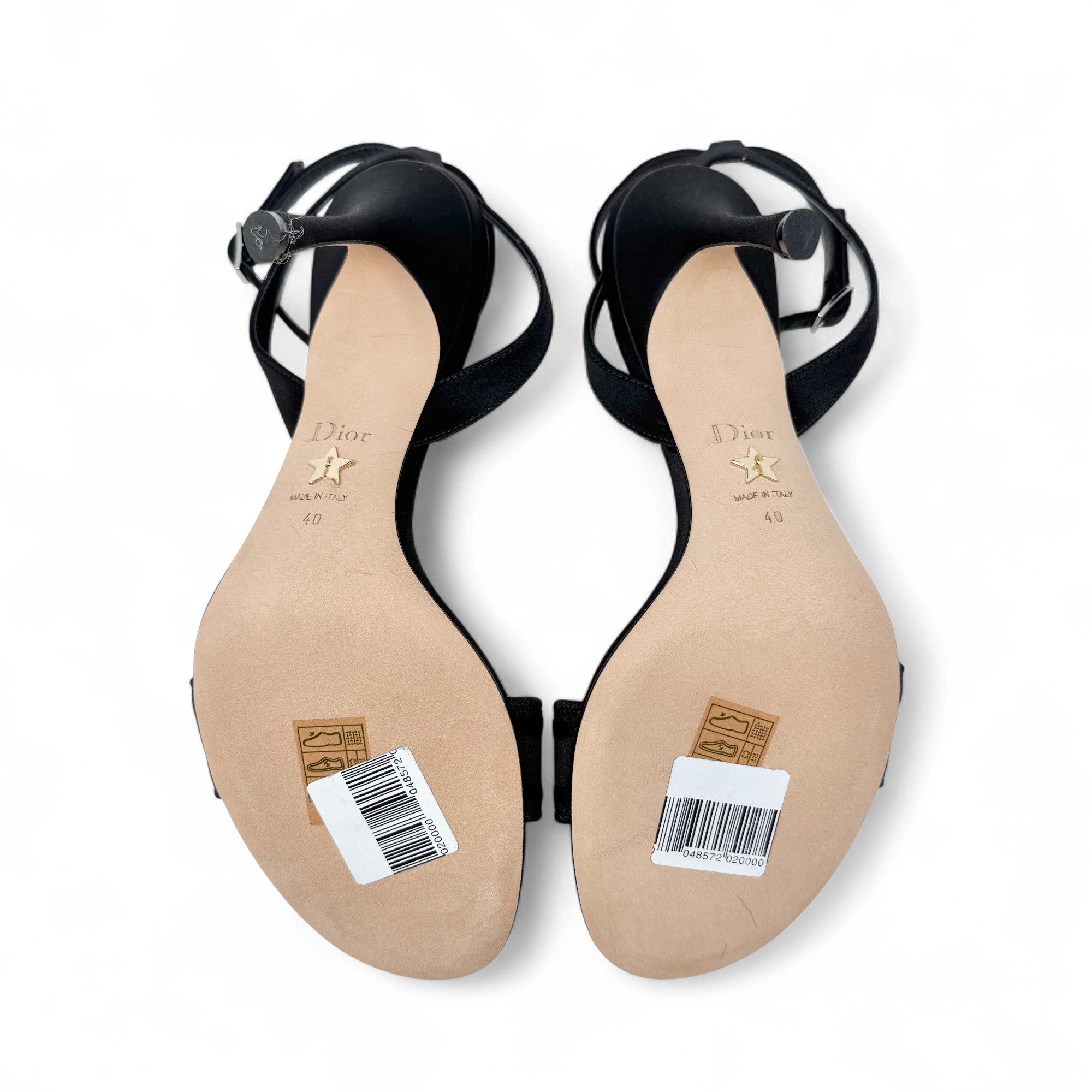 Dior Black Satin Dway Heels 40