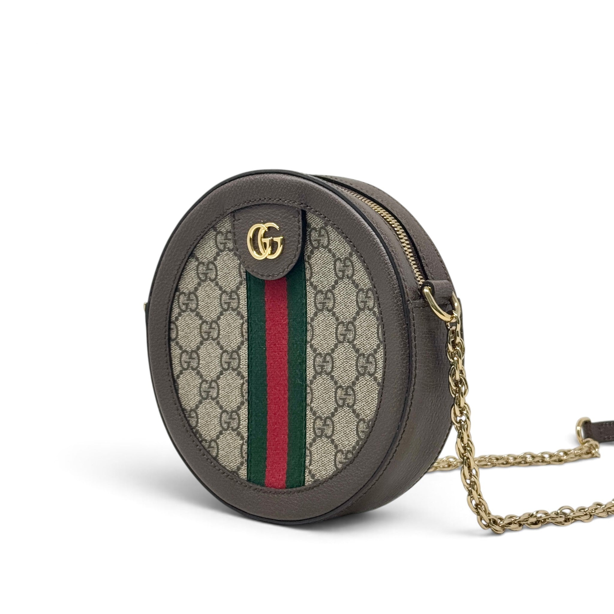 Gucci GG Supreme Ophidia Mini Round Shoulder Bag