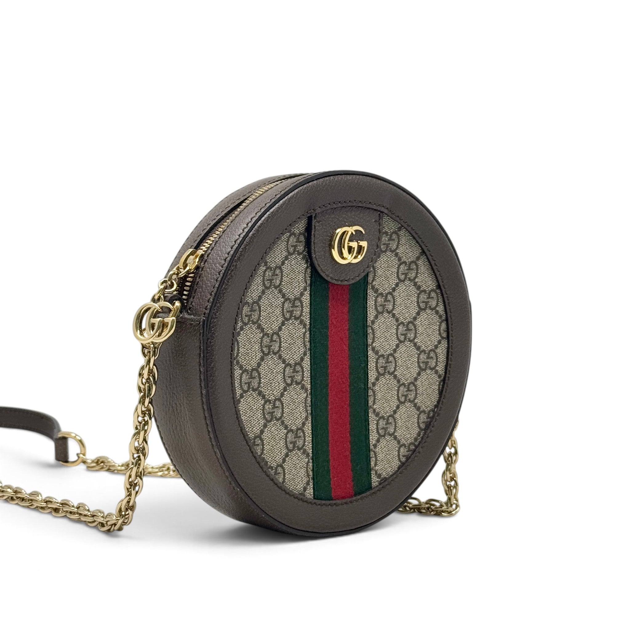 Gucci GG Supreme Ophidia Mini Round Shoulder Bag
