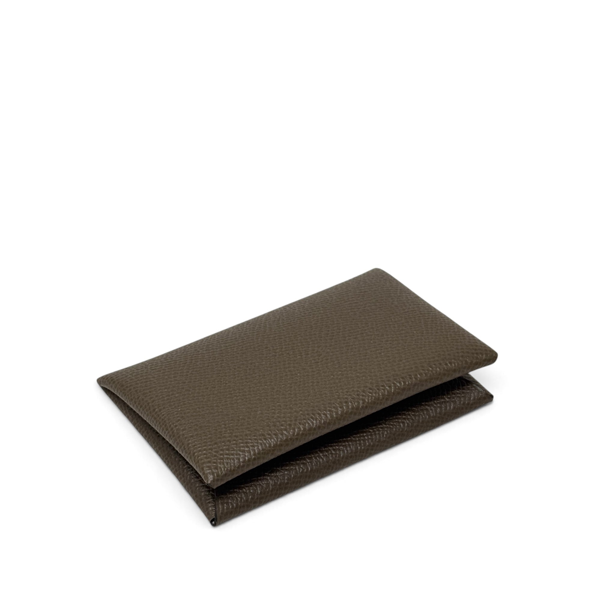 Hermes Etoupe Epsom Calvi Card Holder