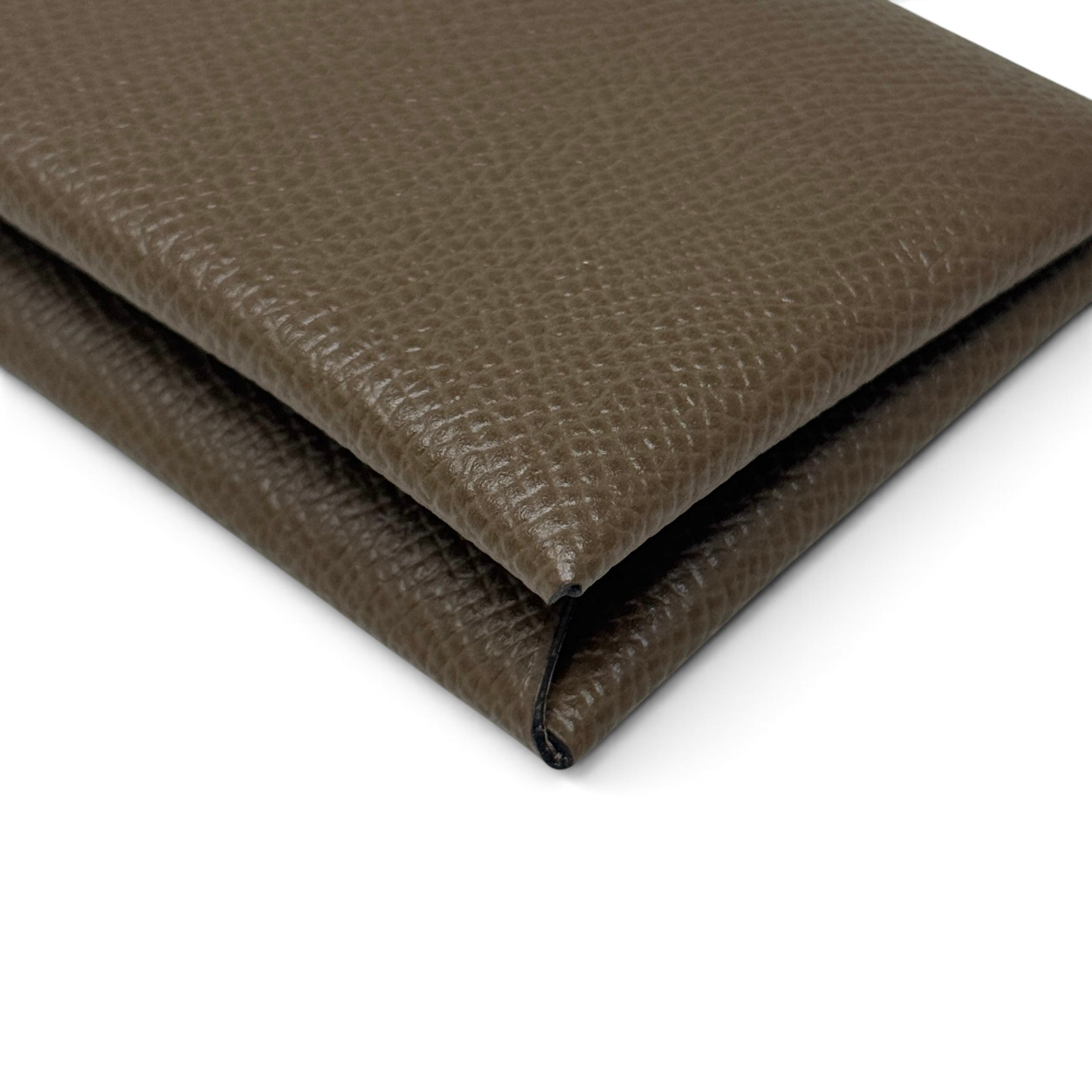 Hermes Etoupe Epsom Calvi Card Holder