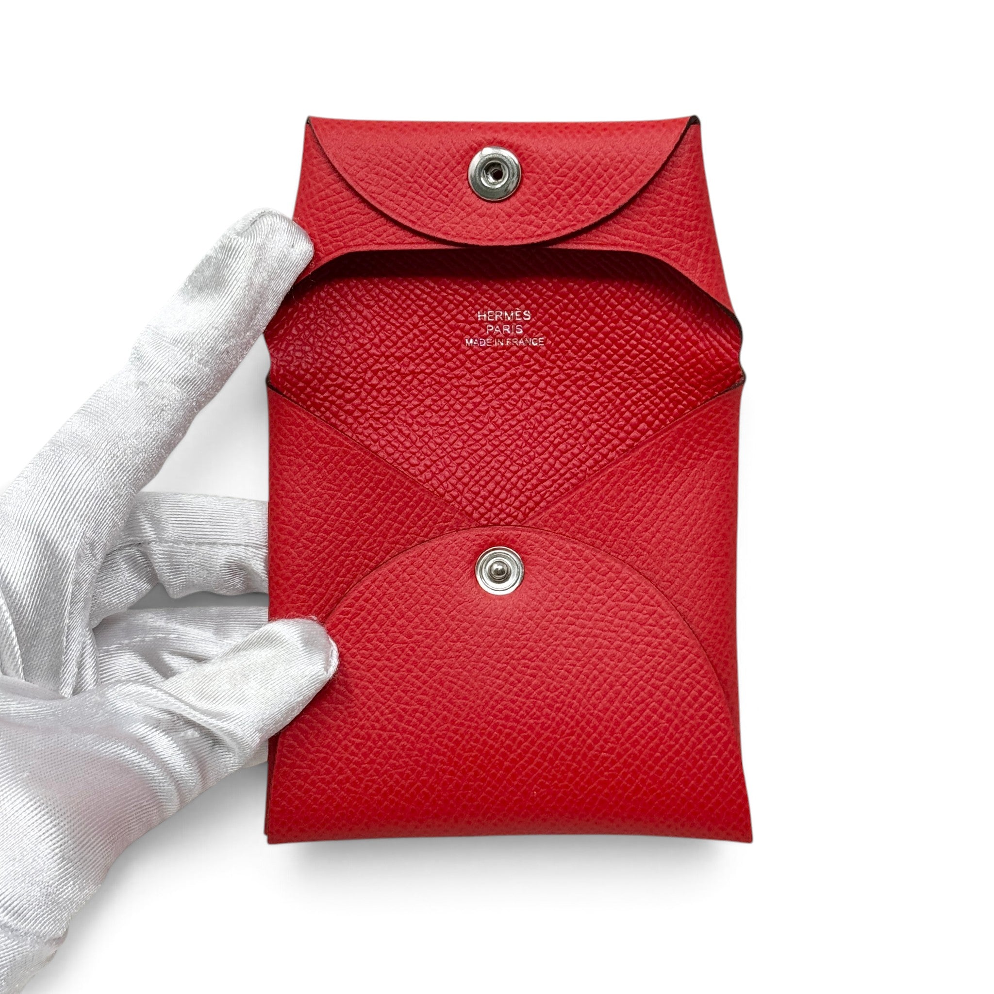 Hermes Rouge de Coeur Epsom Bastia Coin Purse