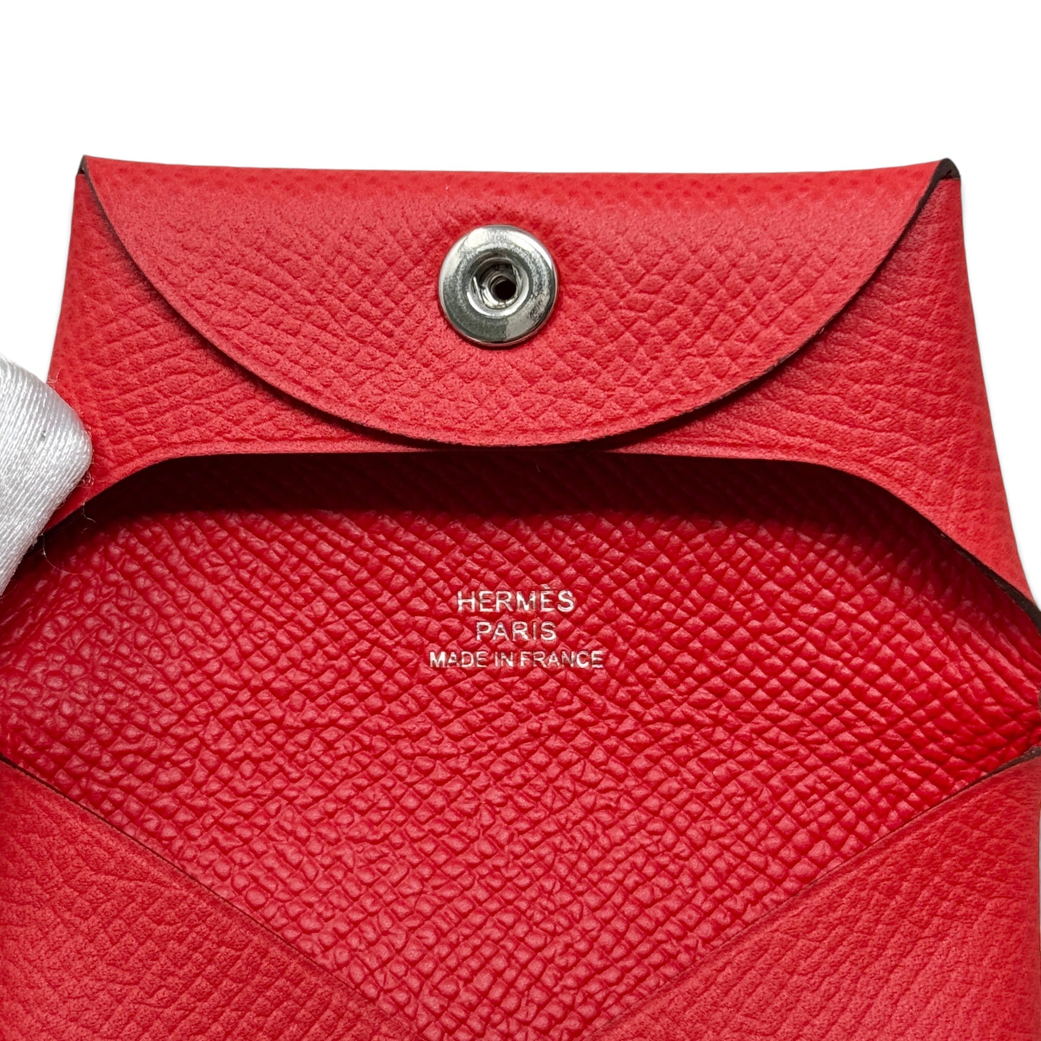 Hermes Rouge de Coeur Epsom Bastia Coin Purse