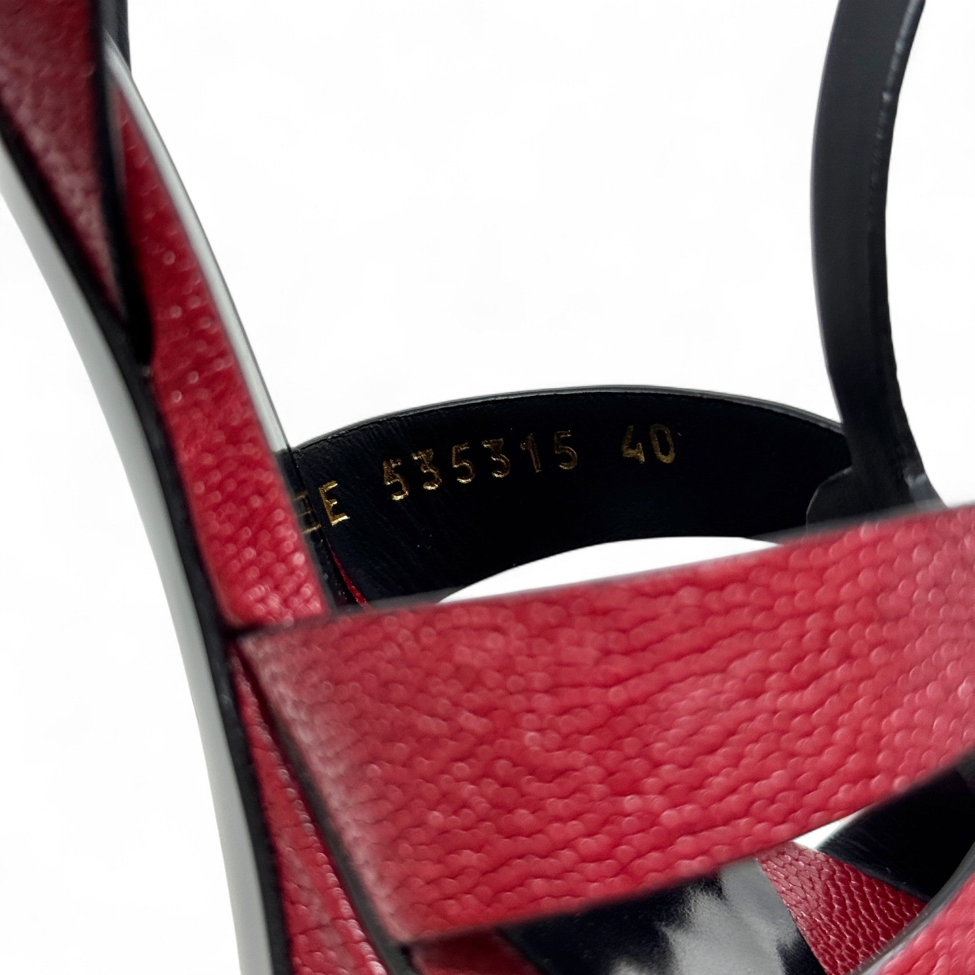 Saint Laurent Red Tribute Sandals 40