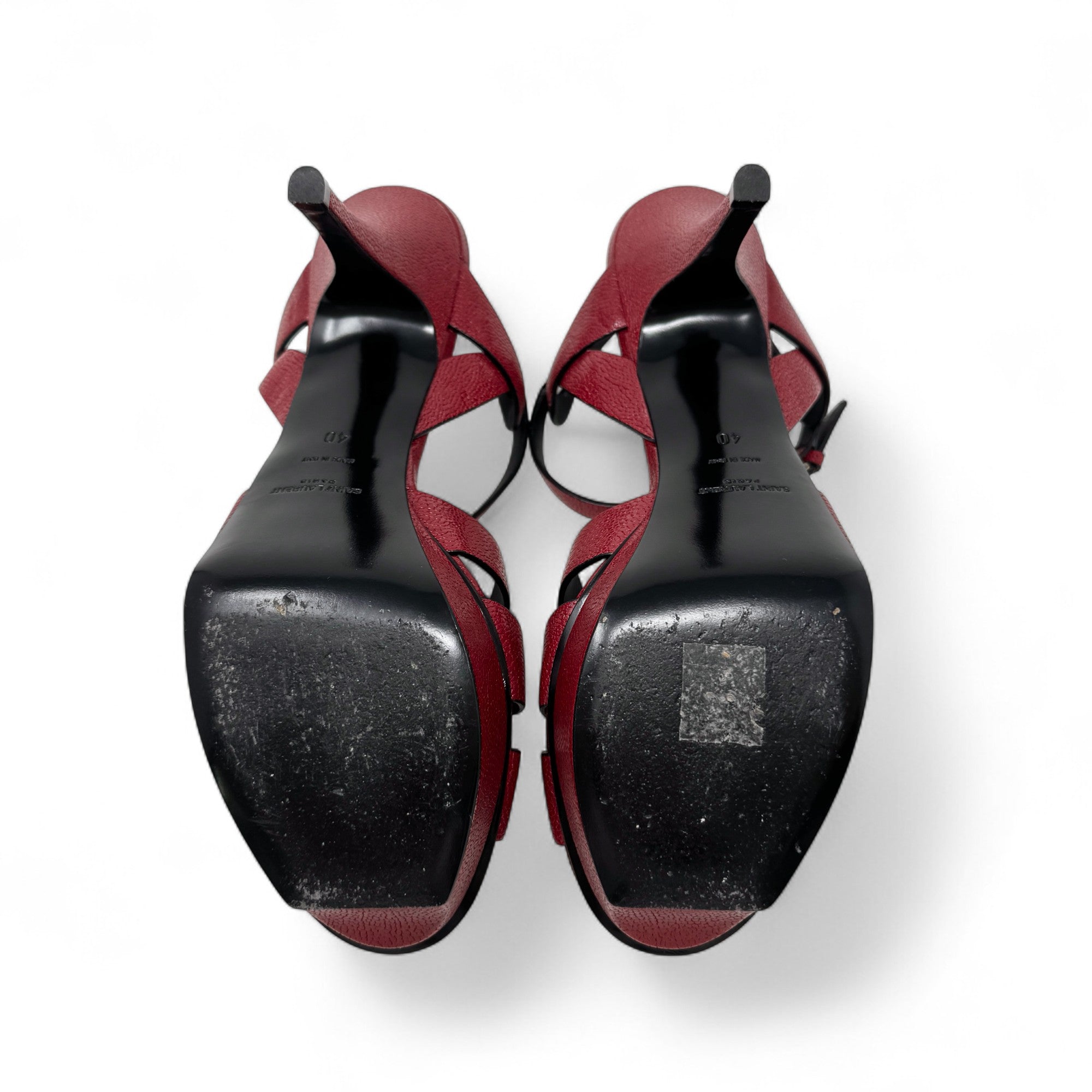 Saint Laurent Red Tribute Sandals 40
