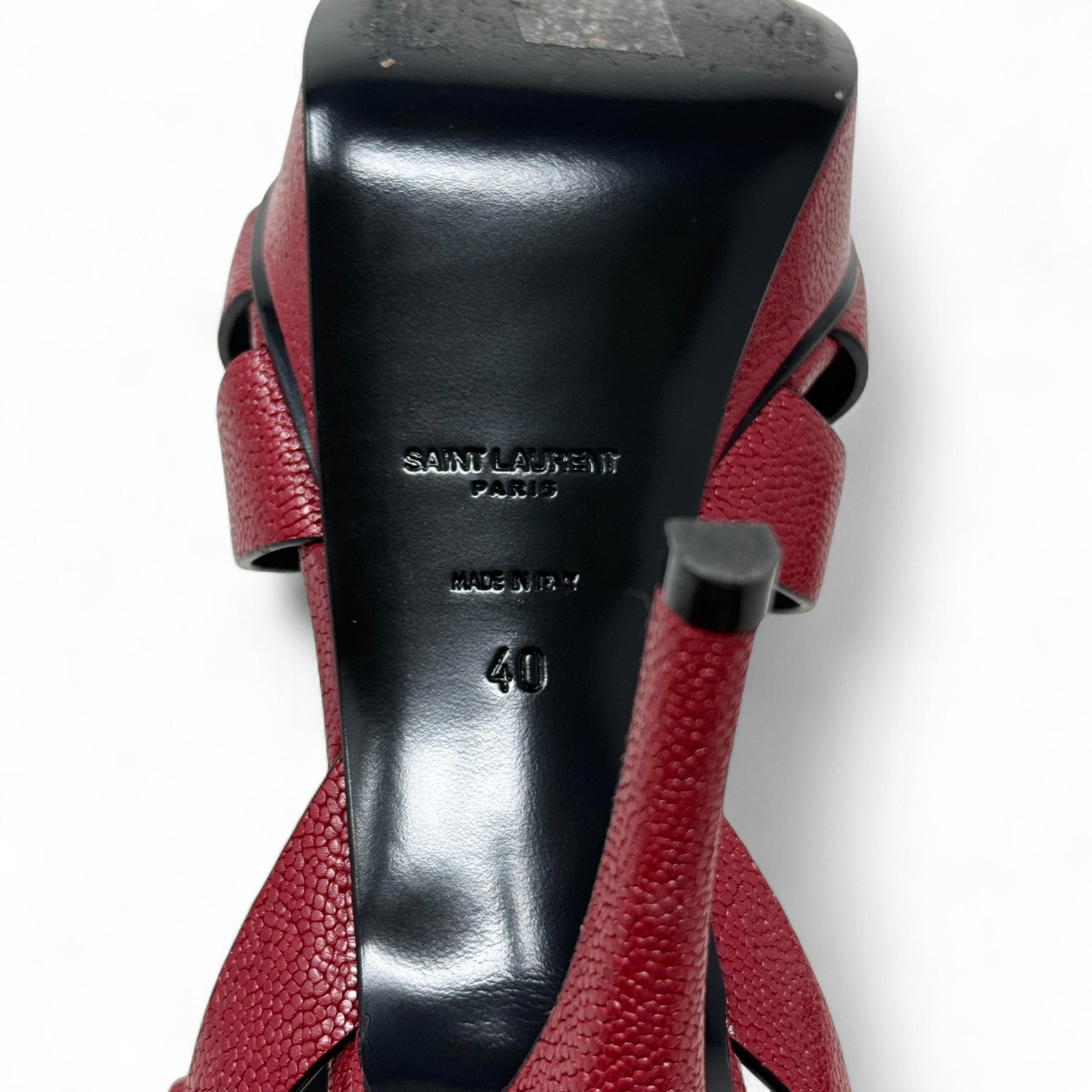 Saint Laurent Red Tribute Sandals 40