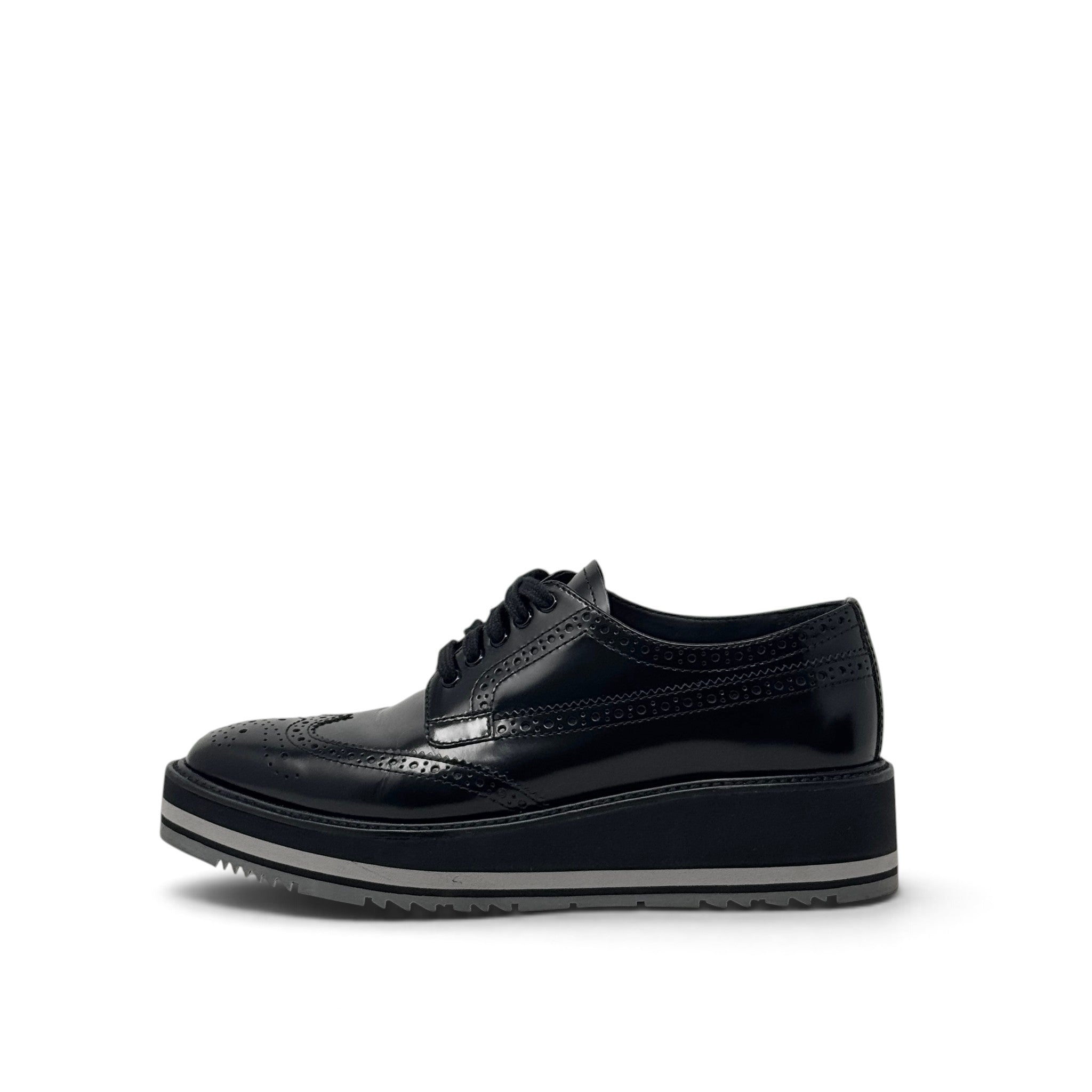 Prada Black Oxford Loafers 37