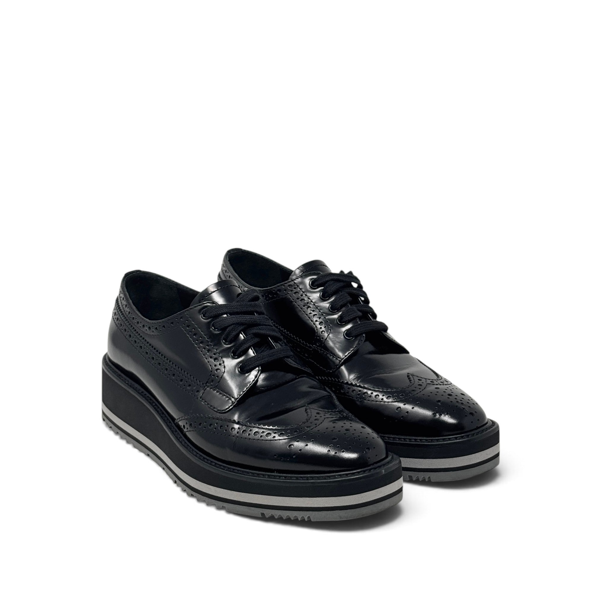 Prada Black Oxford Loafers 37