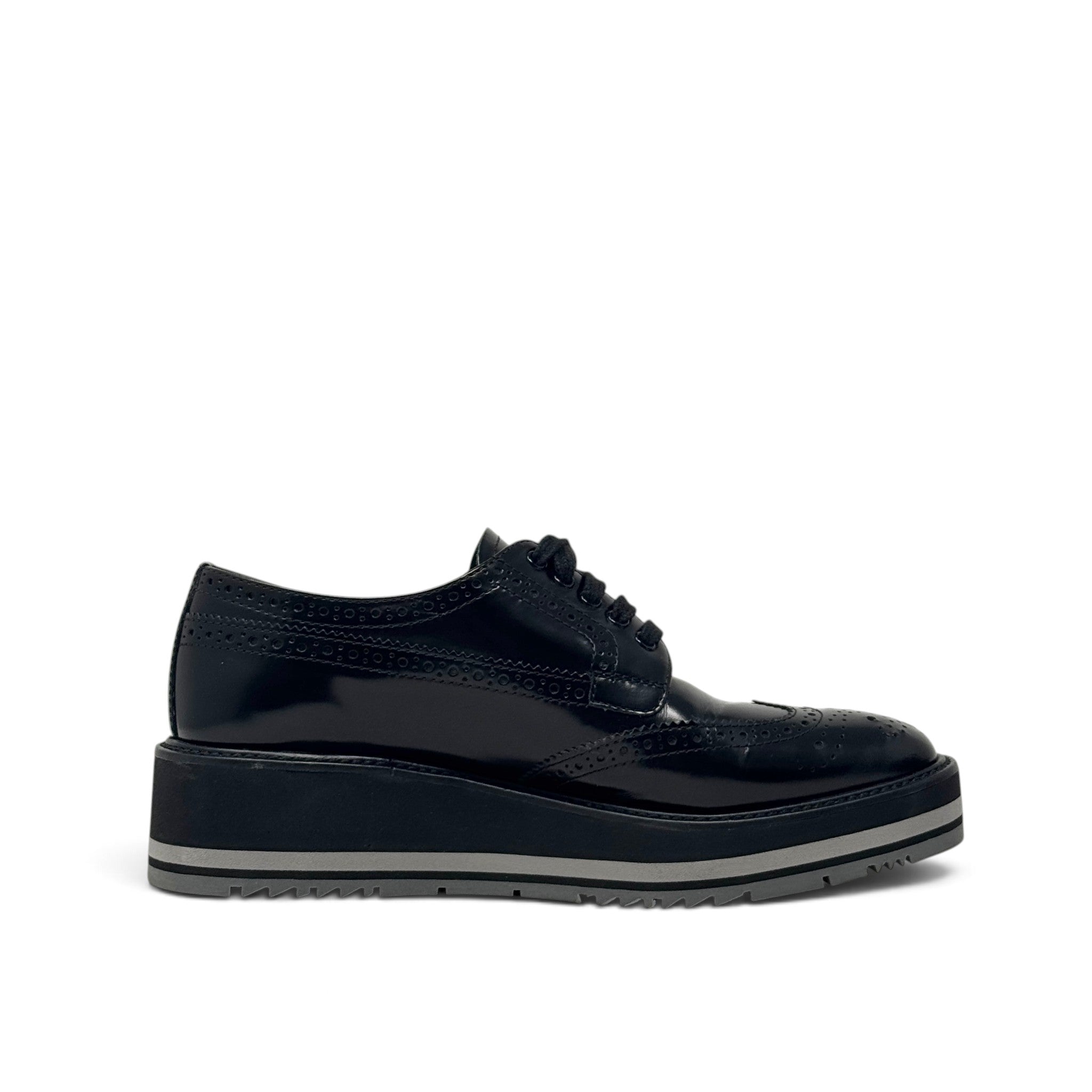 Prada Black Oxford Loafers 37