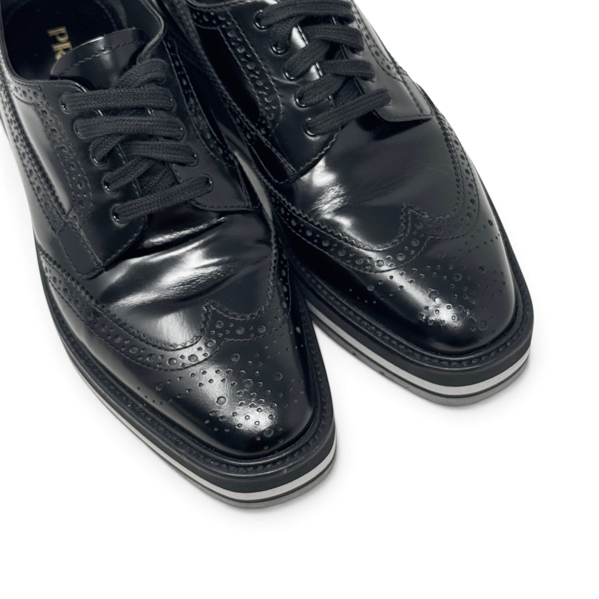 Prada Black Oxford Loafers 37