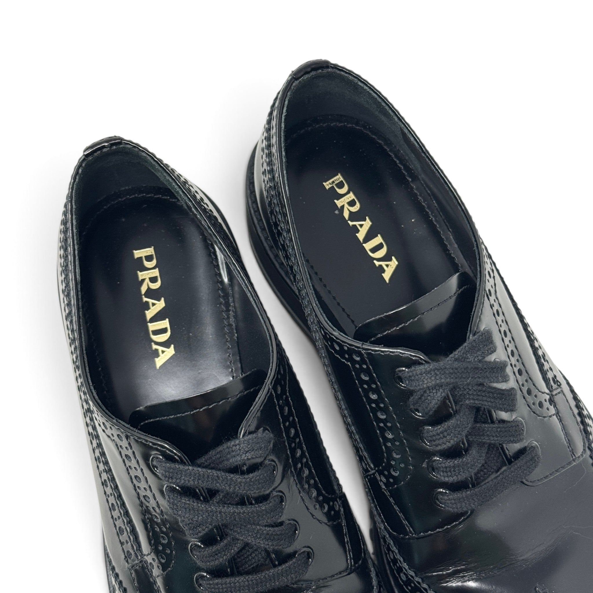 Prada Black Oxford Loafers 37