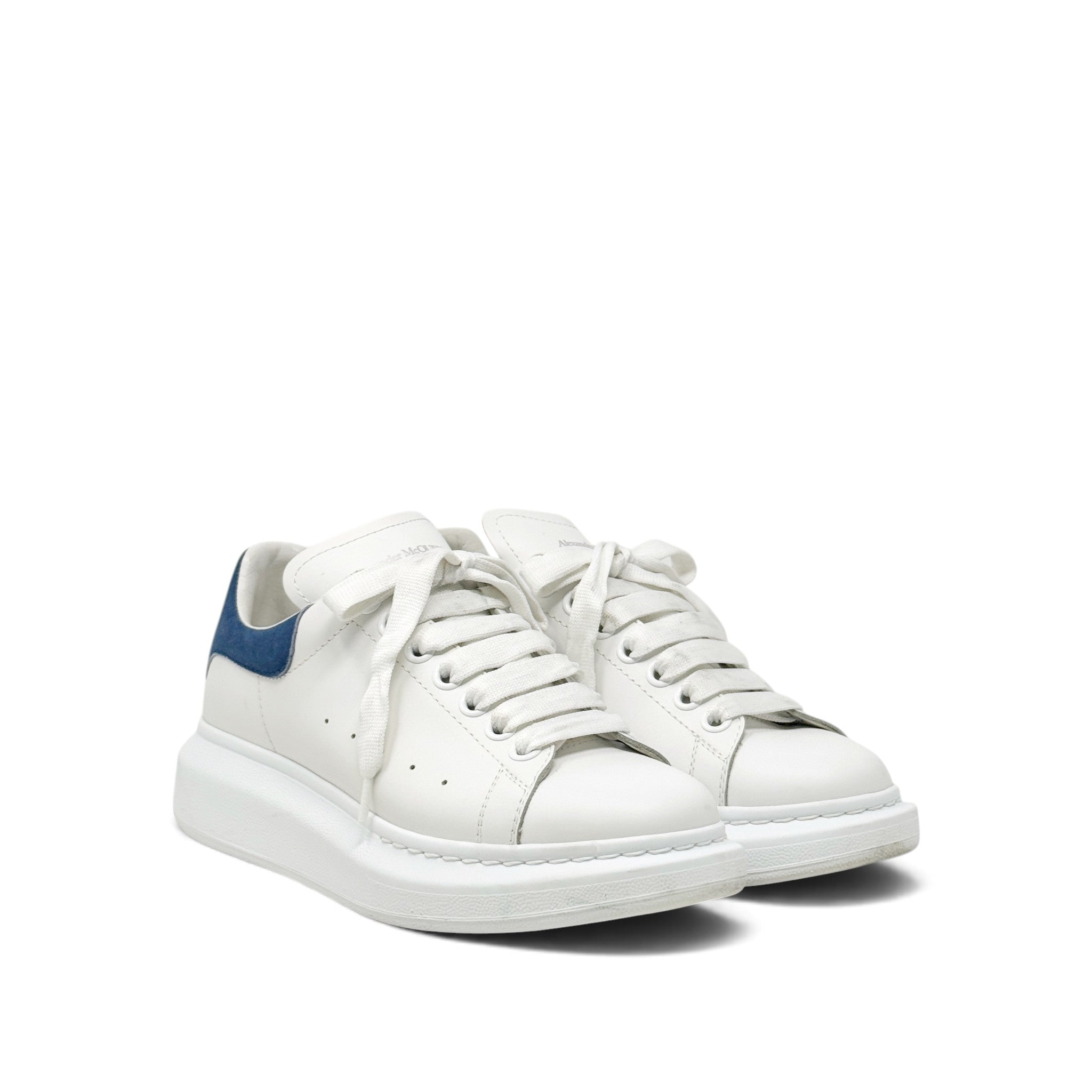 Alexander McQueen White/Blue Oversized Sneakers 38