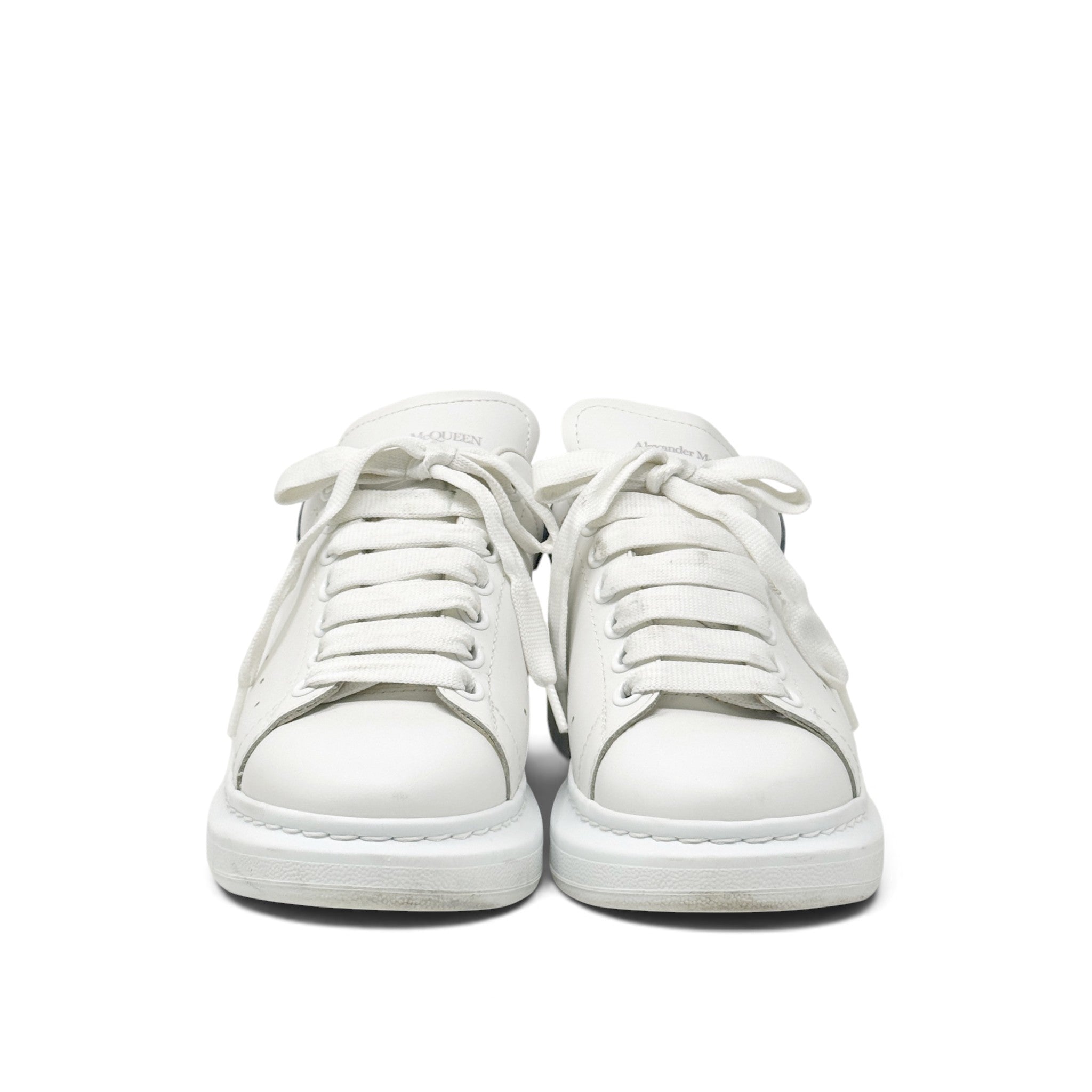 Alexander McQueen White/Blue Oversized Sneakers 38
