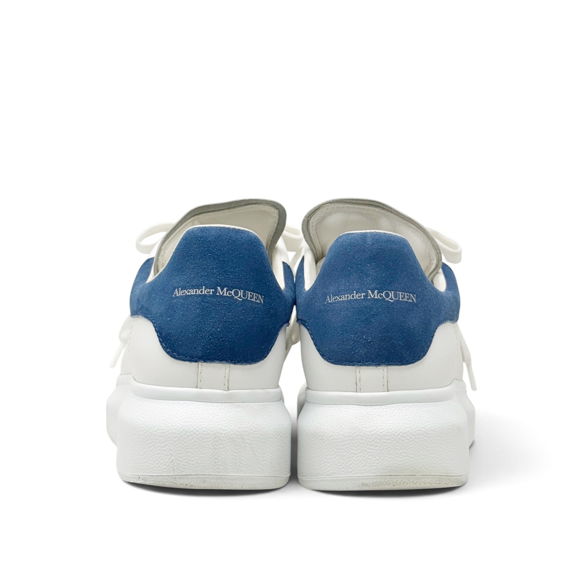 Alexander McQueen White/Blue Oversized Sneakers 38