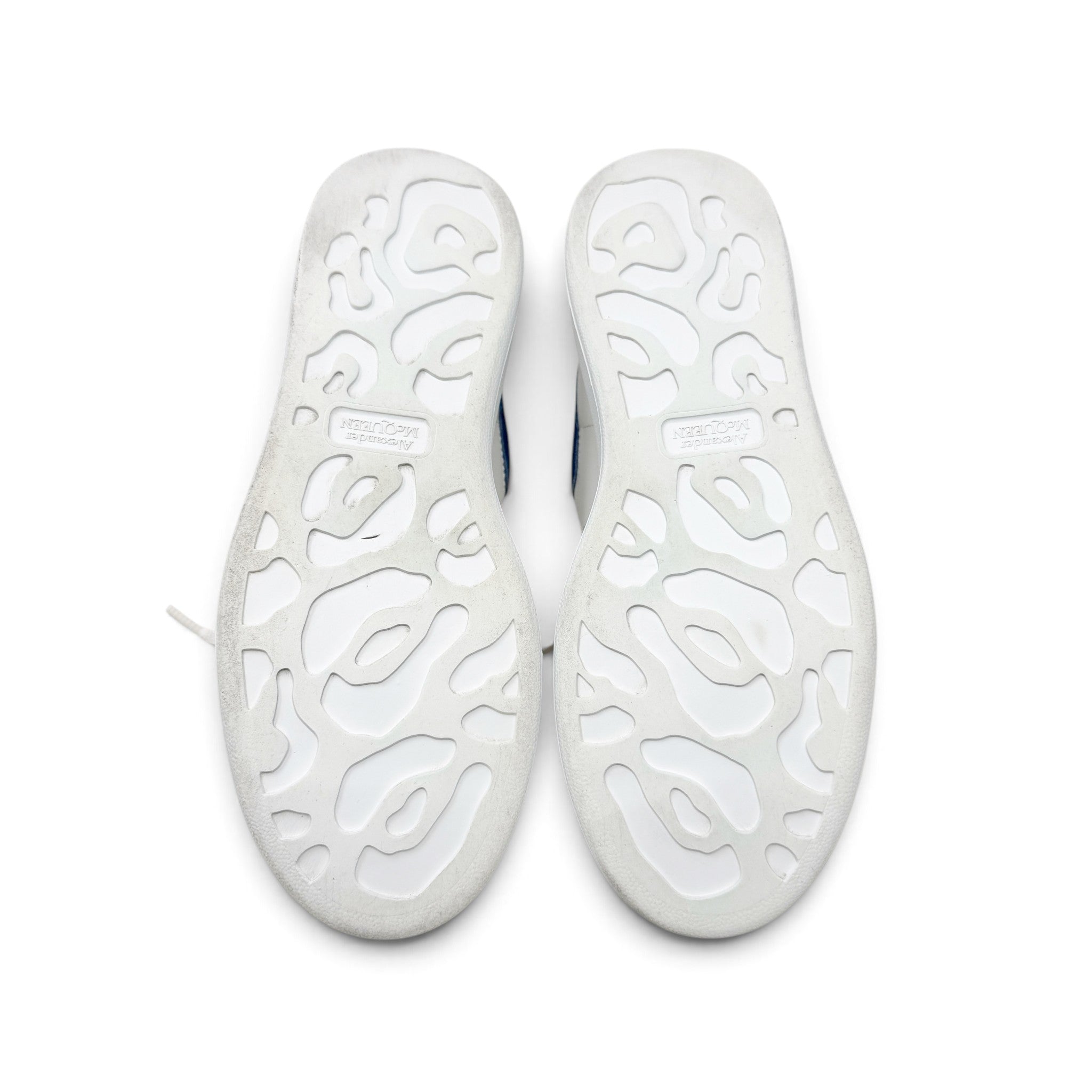 Alexander McQueen White/Blue Oversized Sneakers 38