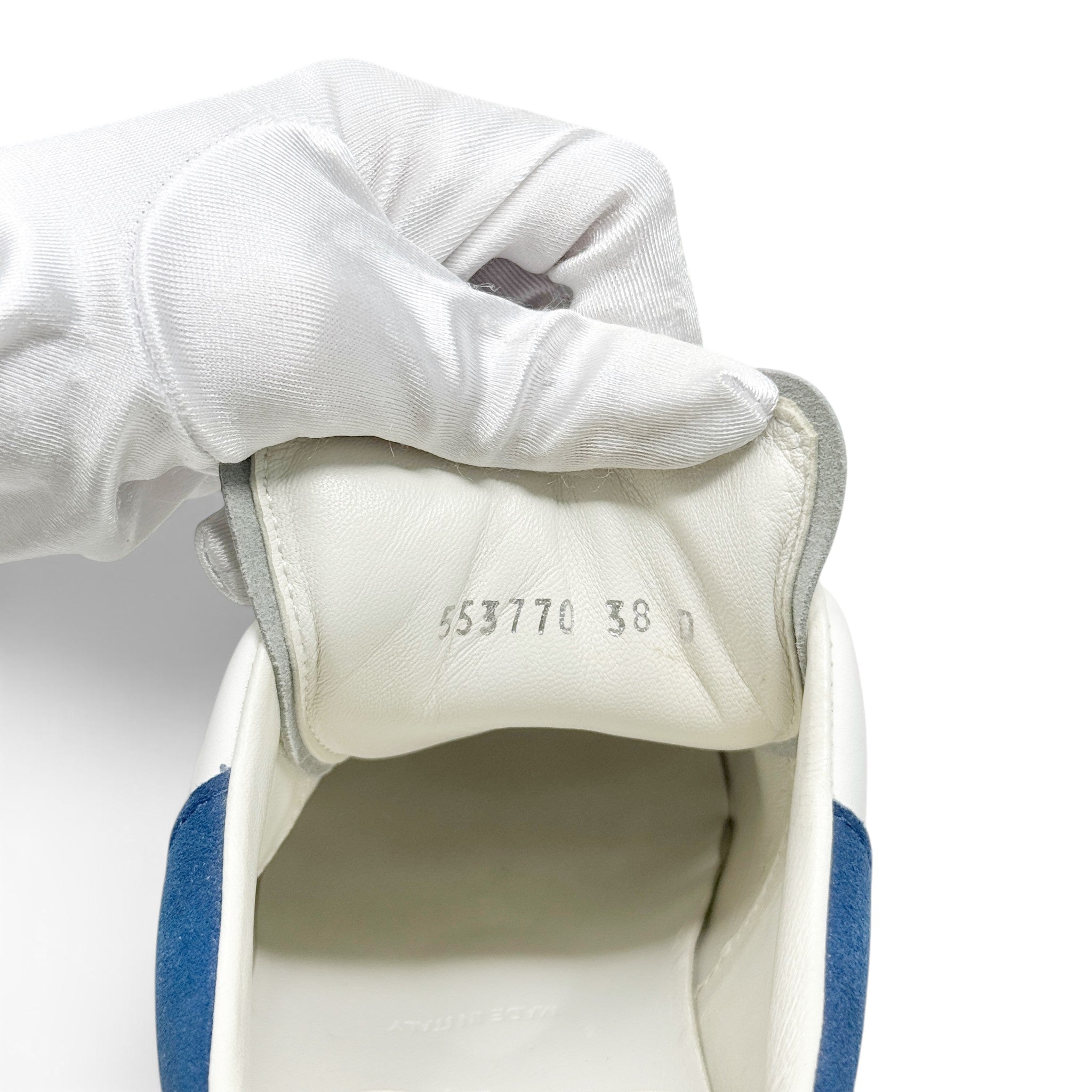 Alexander McQueen White/Blue Oversized Sneakers 38