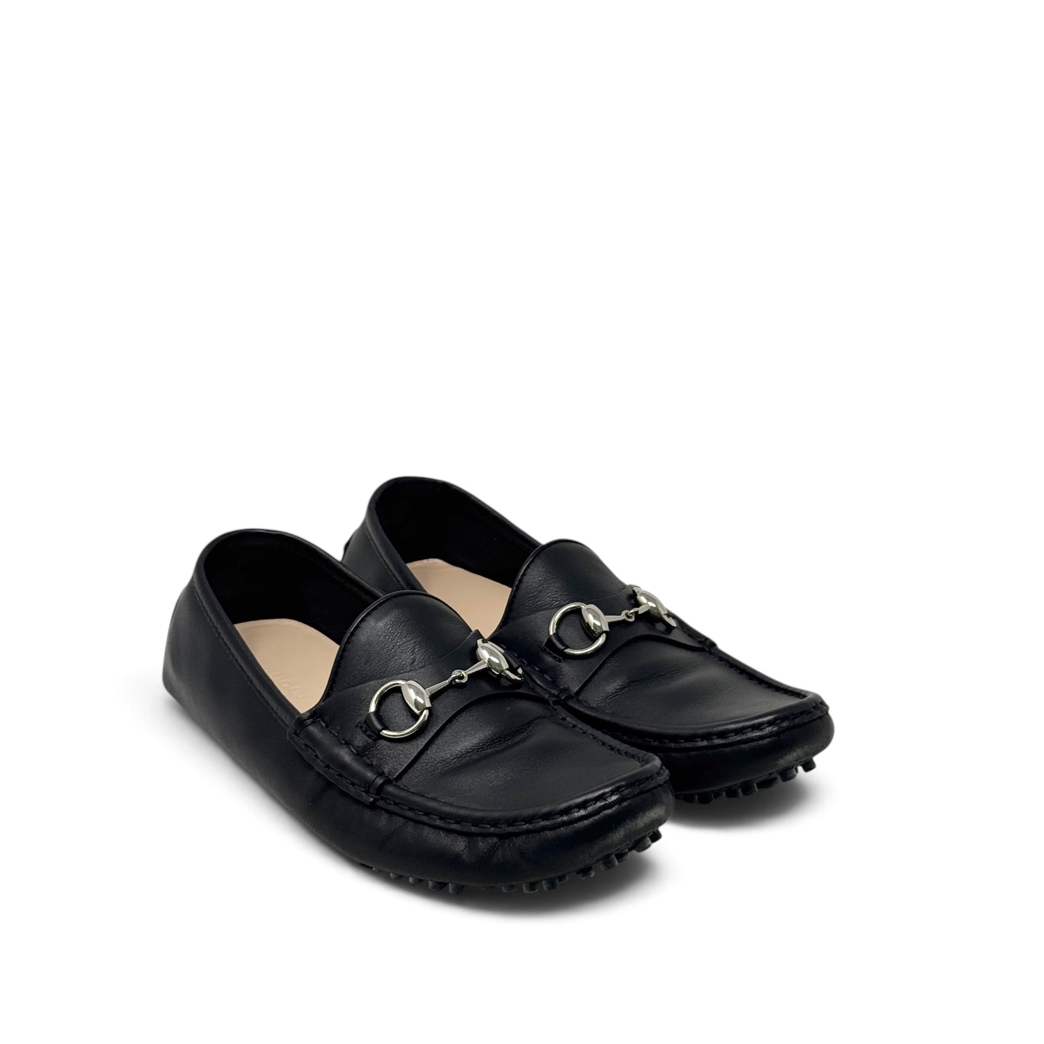 Gucci Black Horsebit Loafers 38