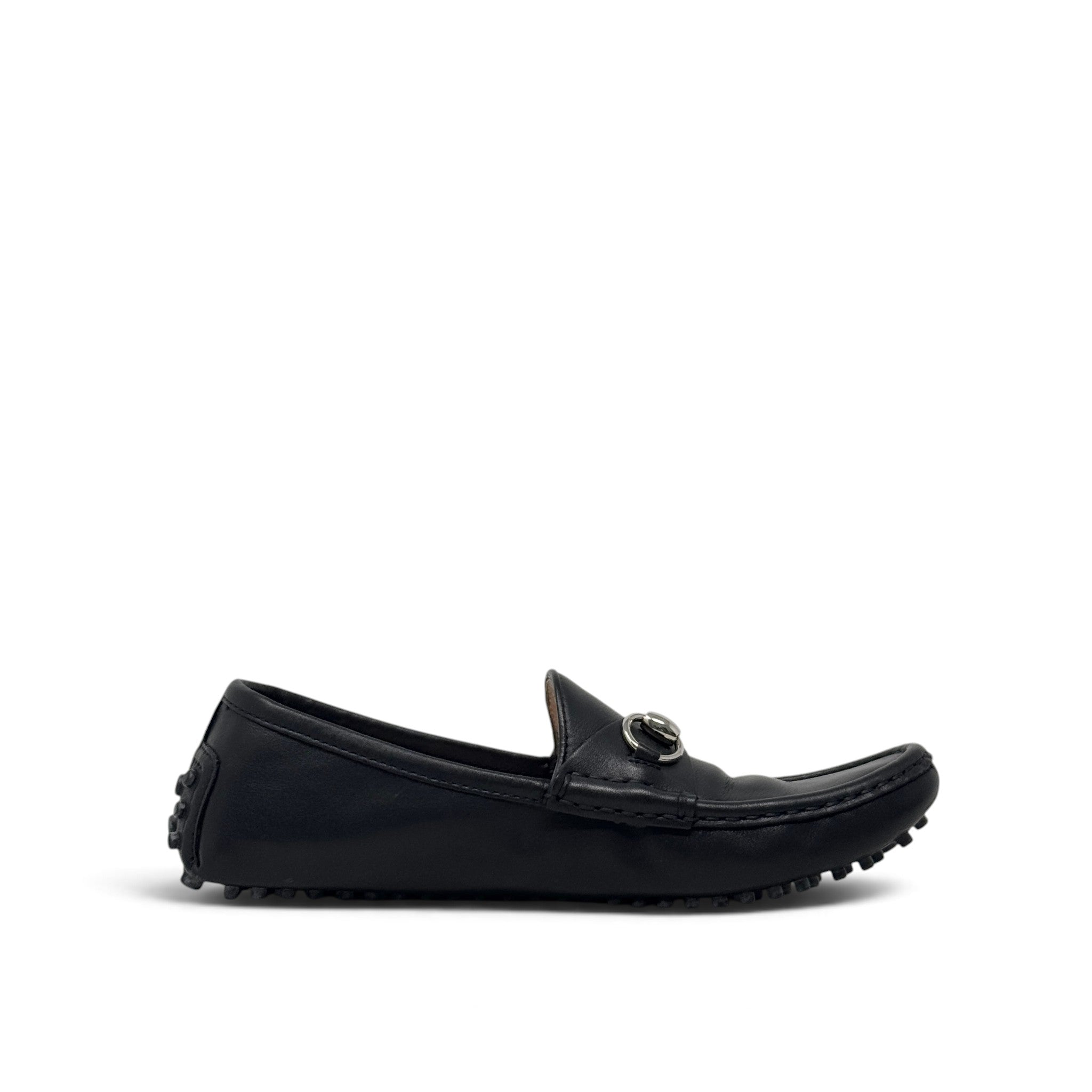 Gucci Black Horsebit Loafers 38