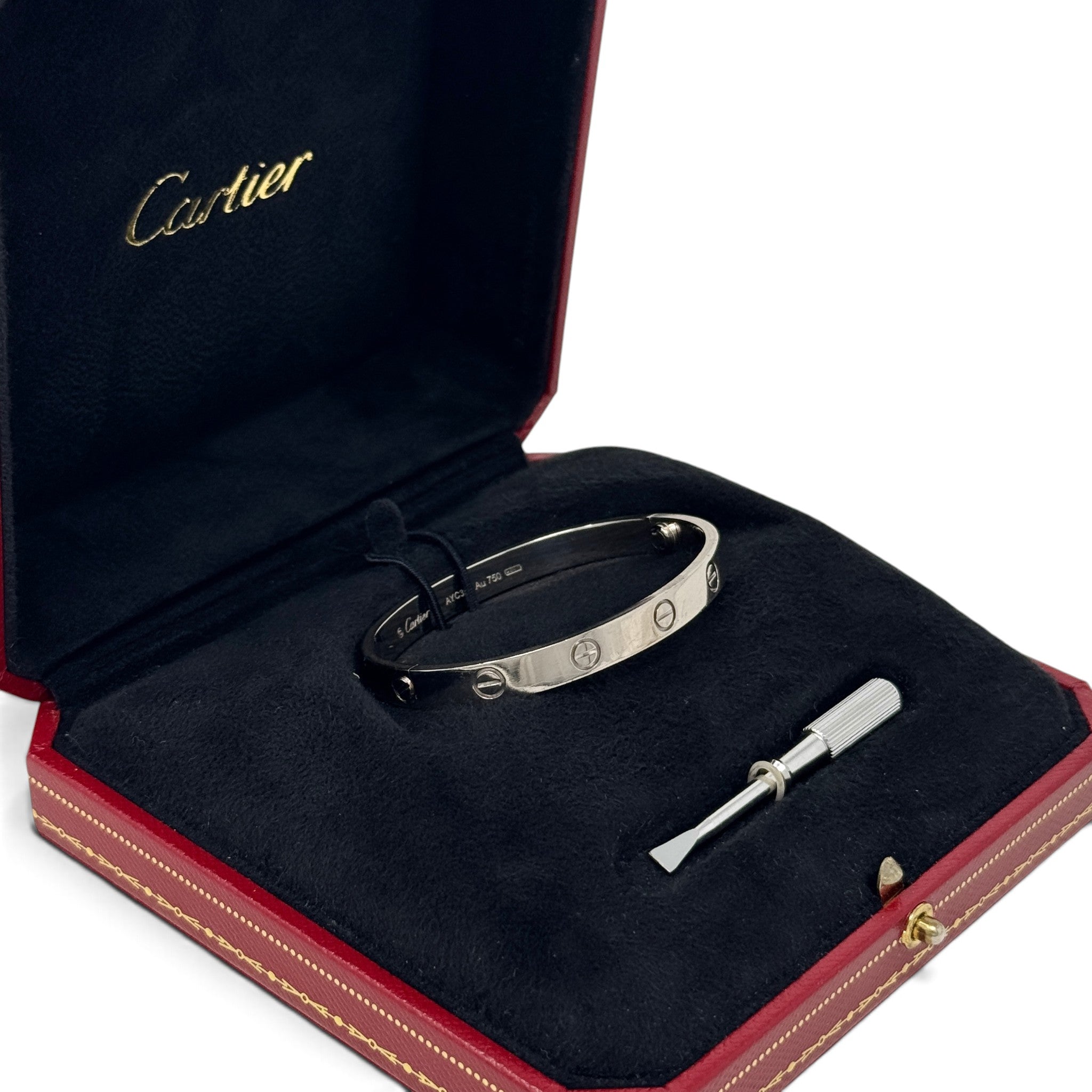 Cartier White Gold Love Bracelet 16