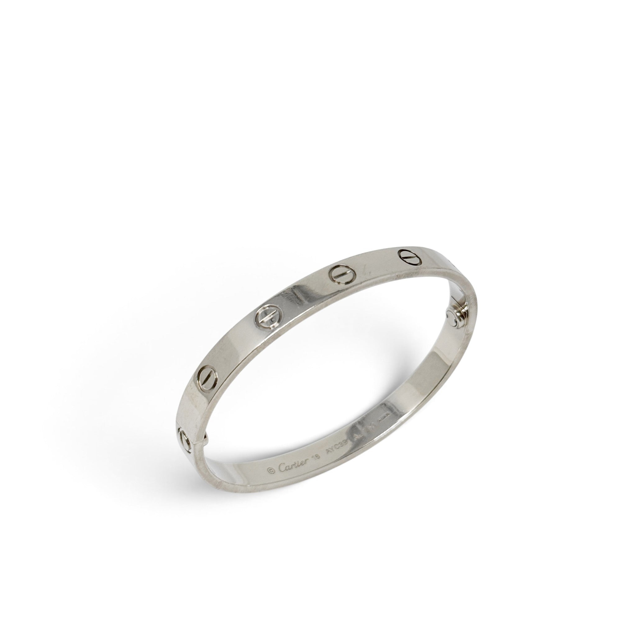 Cartier White Gold Love Bracelet 16