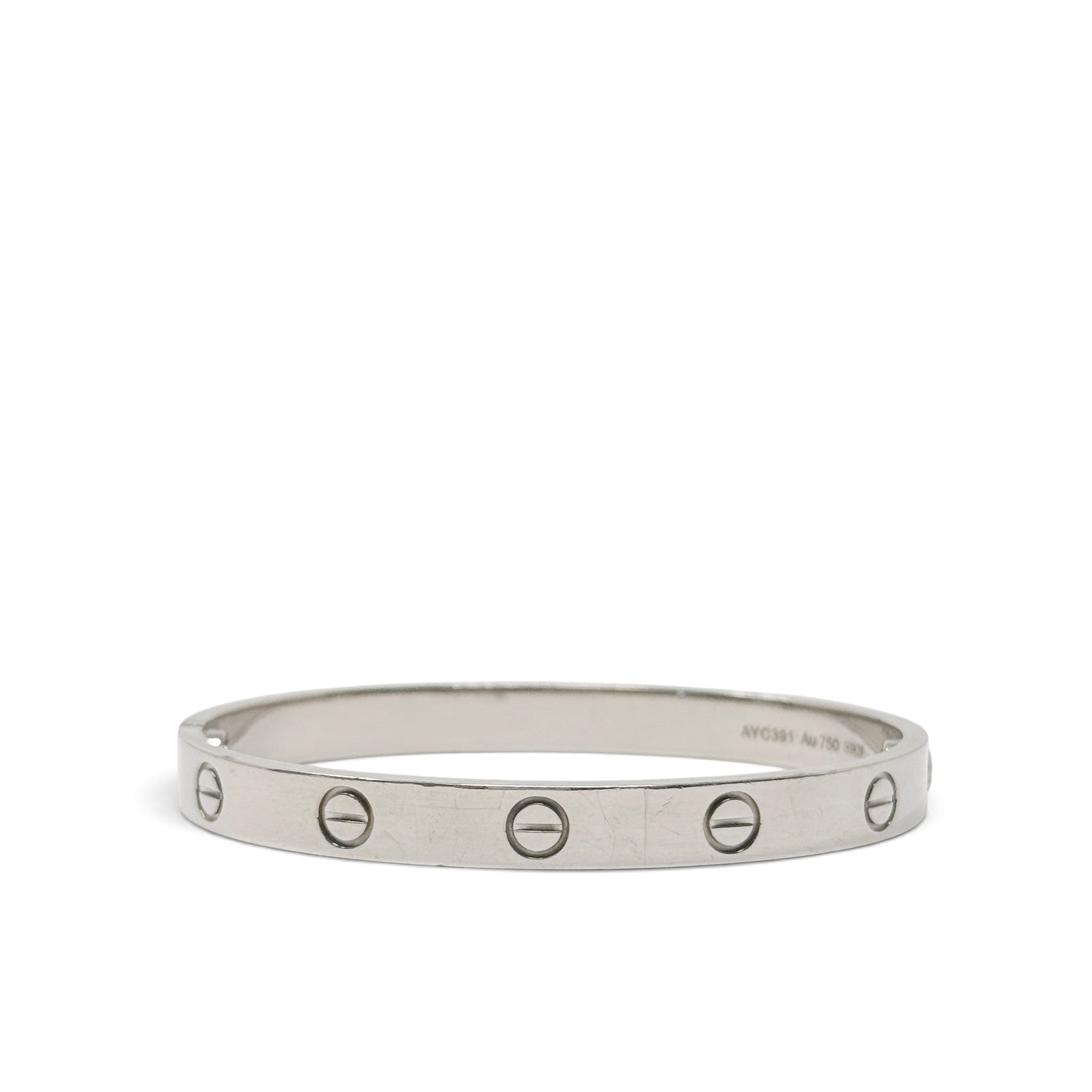 Cartier White Gold Love Bracelet 16
