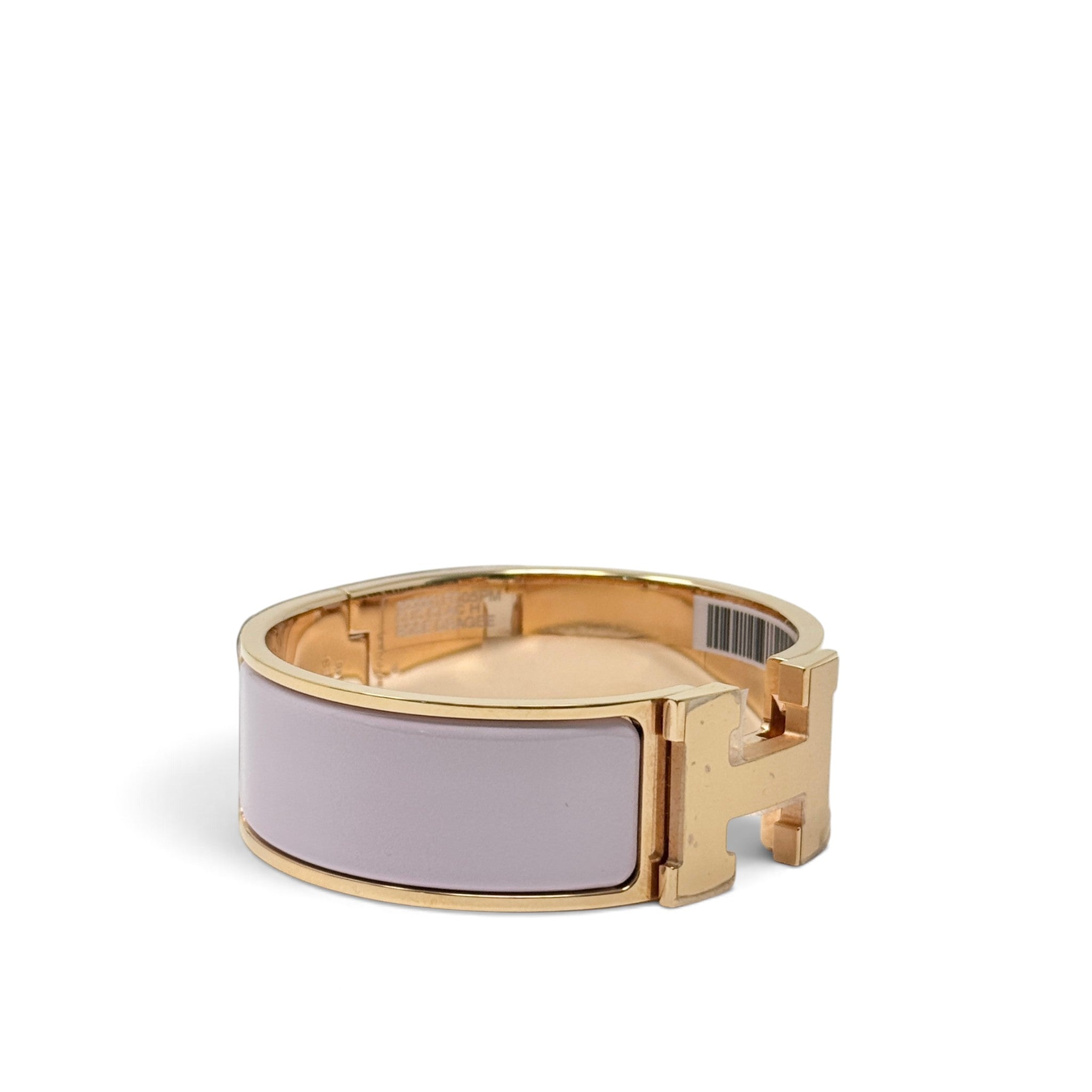 Hermes Rose Dragee Clic Clac H Bracelet GM