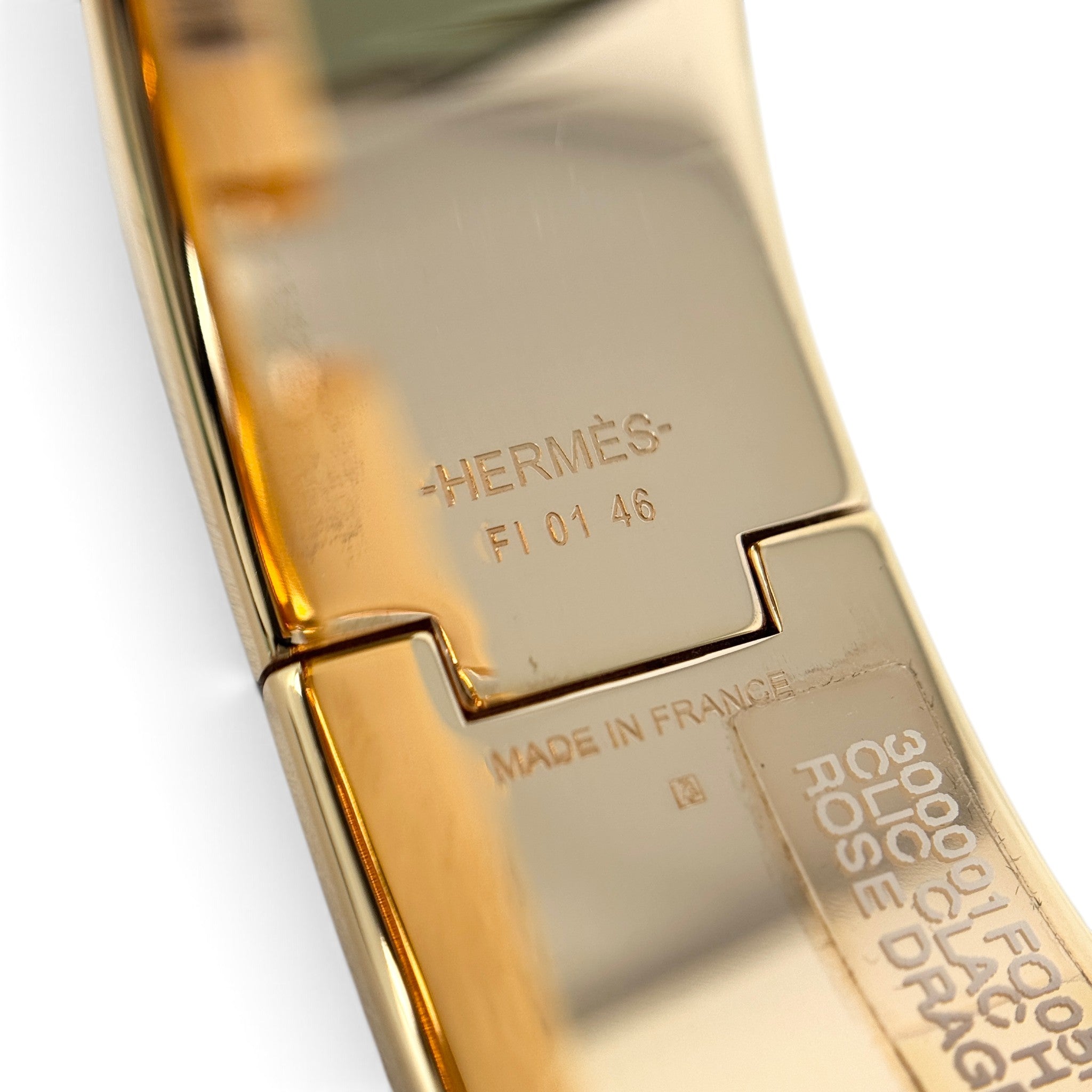 Hermes Rose Dragee Clic Clac H Bracelet GM