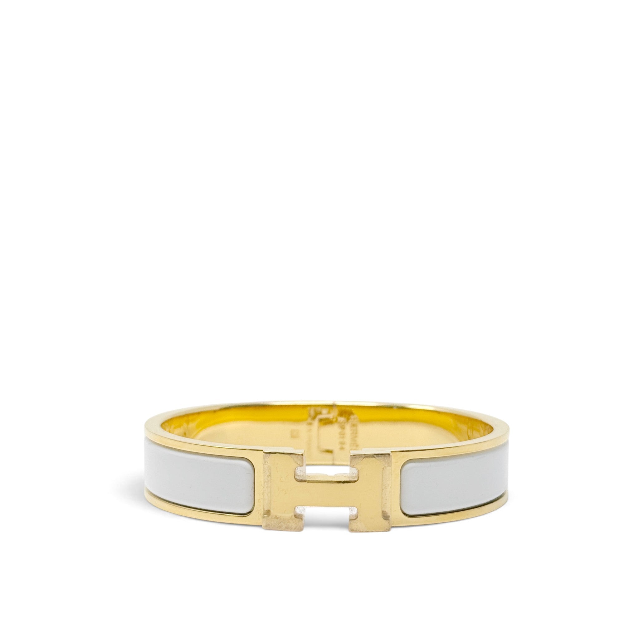 Hermes Blanc Clic H Bracelet PM