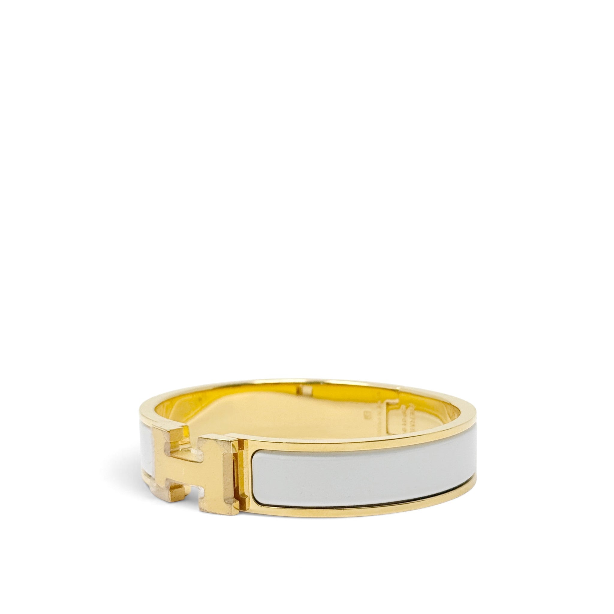 Hermes Blanc Clic H Bracelet PM