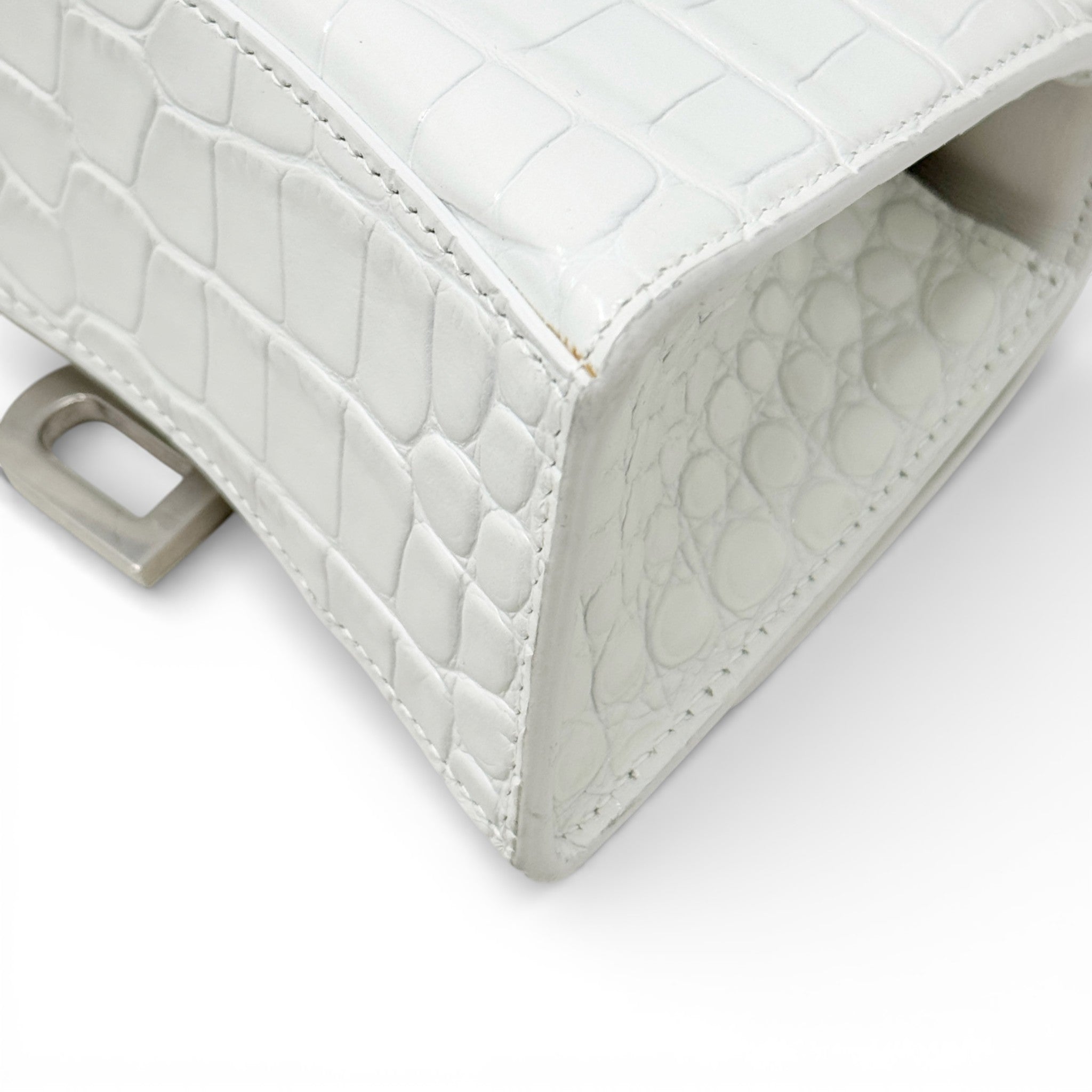 Balenciaga White XS Hourglass Bag