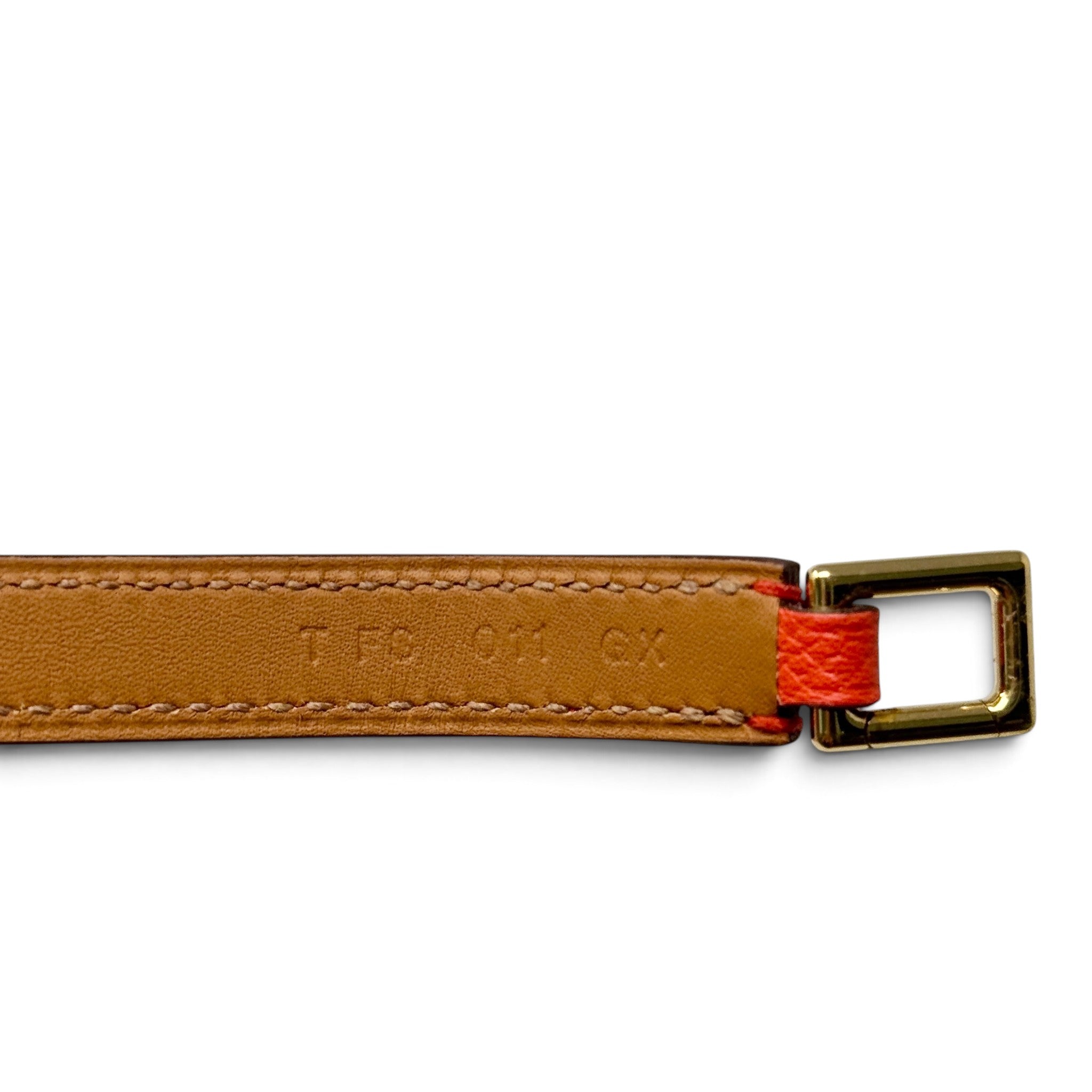 Hermes Rose Jaipur Epsom Rivale Double Tour Bracelet T1