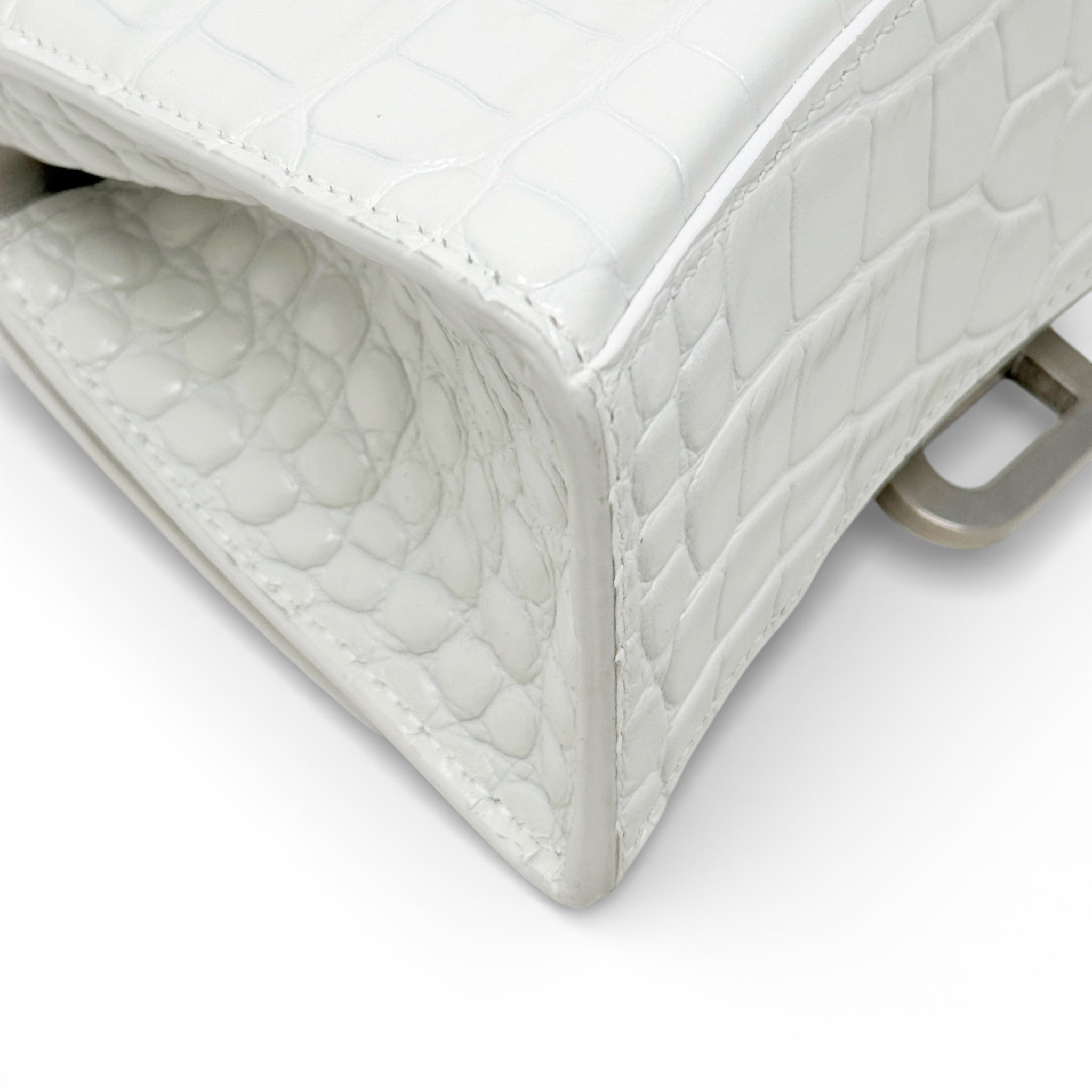 Balenciaga White XS Hourglass Bag