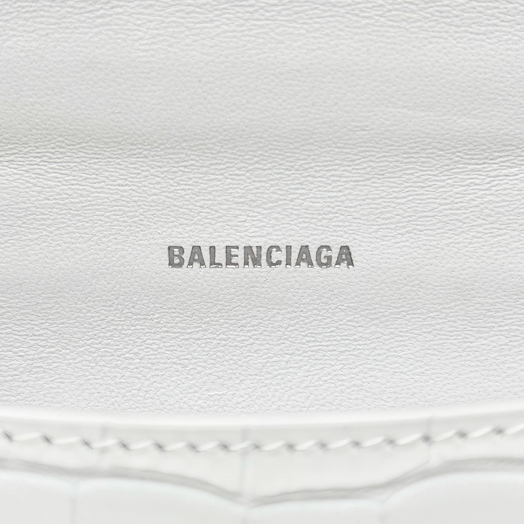 Balenciaga White XS Hourglass Bag