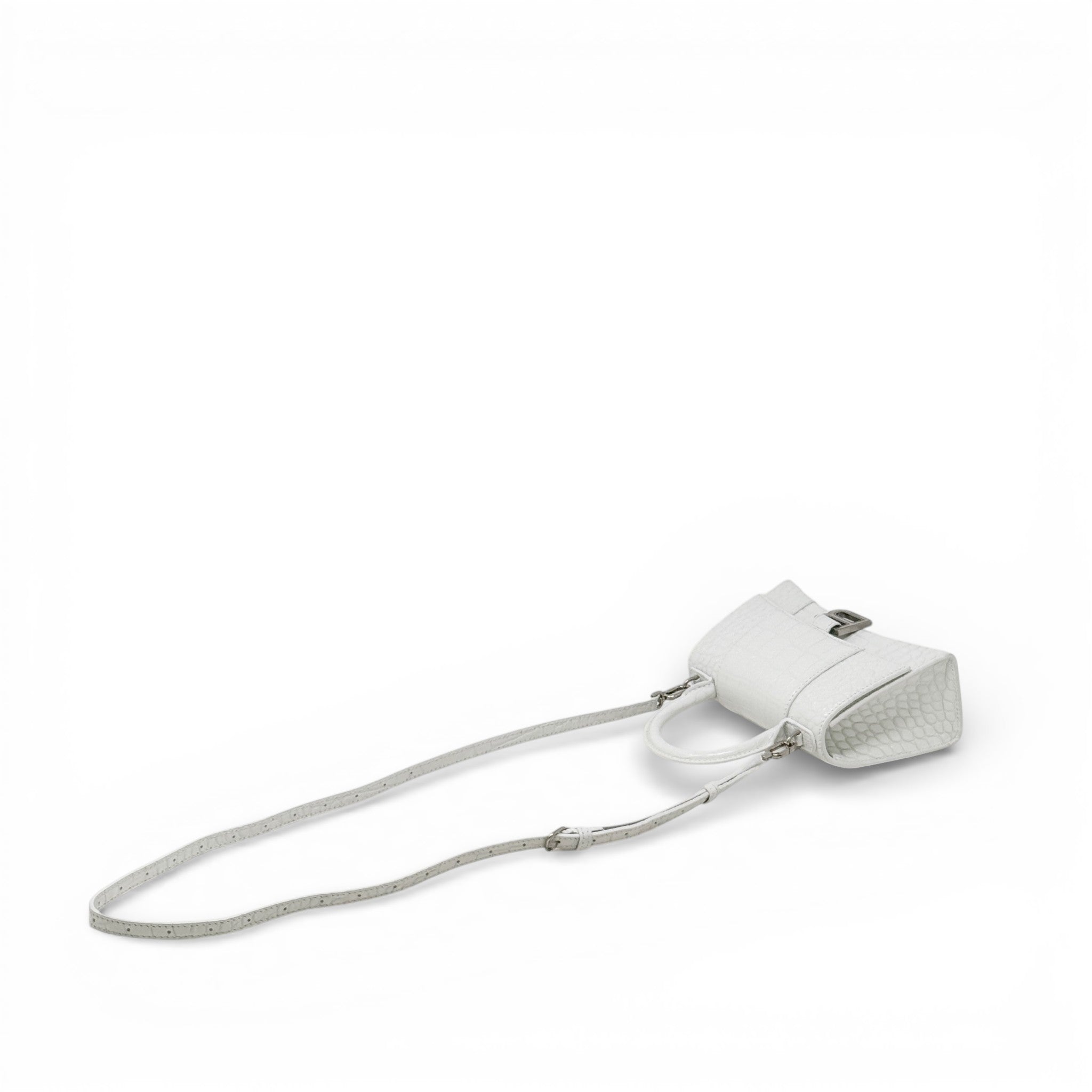 Balenciaga White XS Hourglass Bag