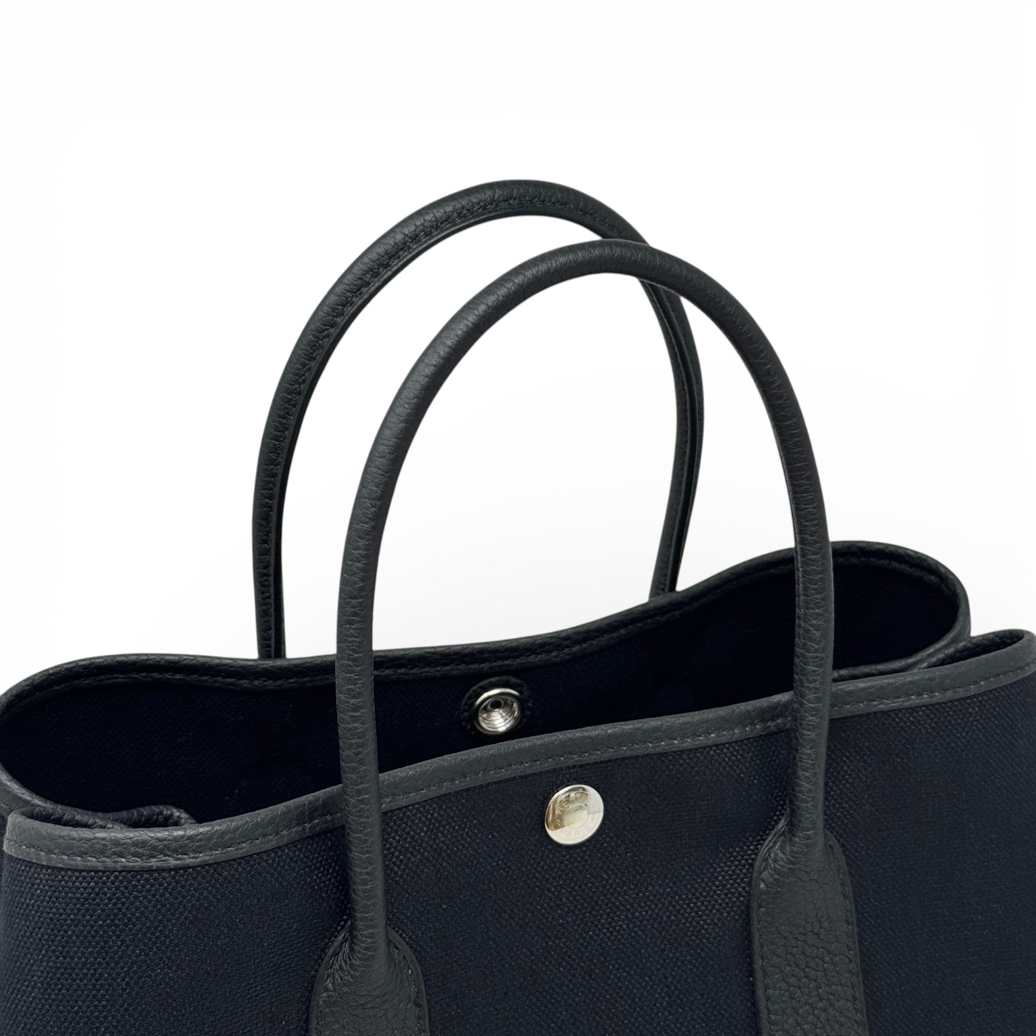 Hermes Noir Toile Garden Party 30