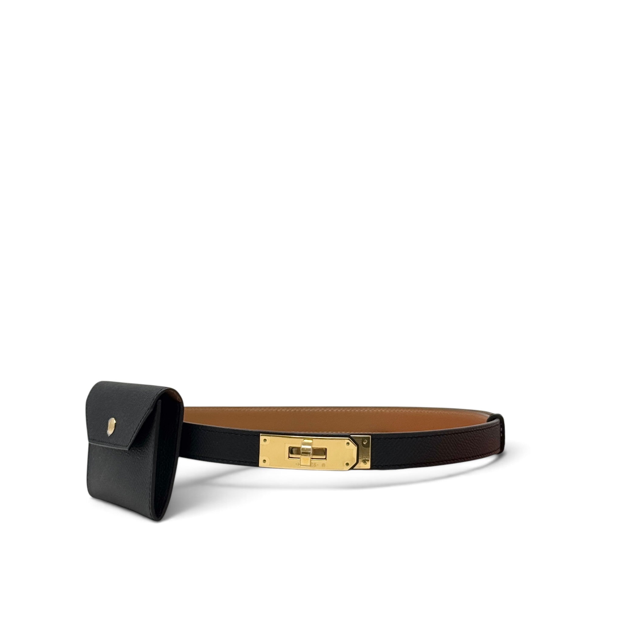 Hermes Noir Epsom Kelly Pocket 18 Belt