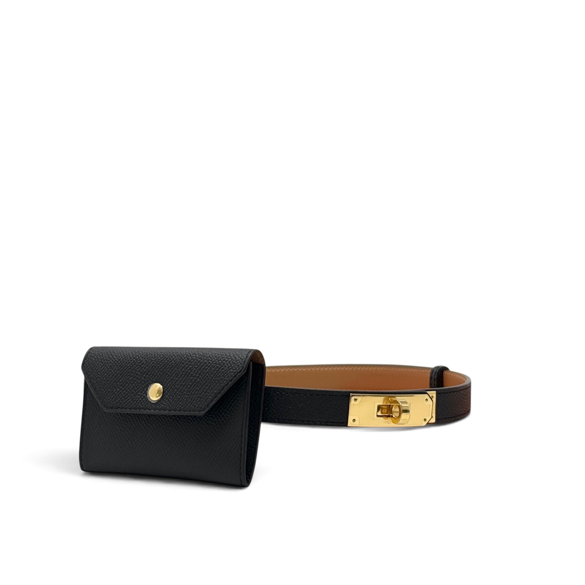 Hermes Noir Epsom Kelly Pocket 18 Belt
