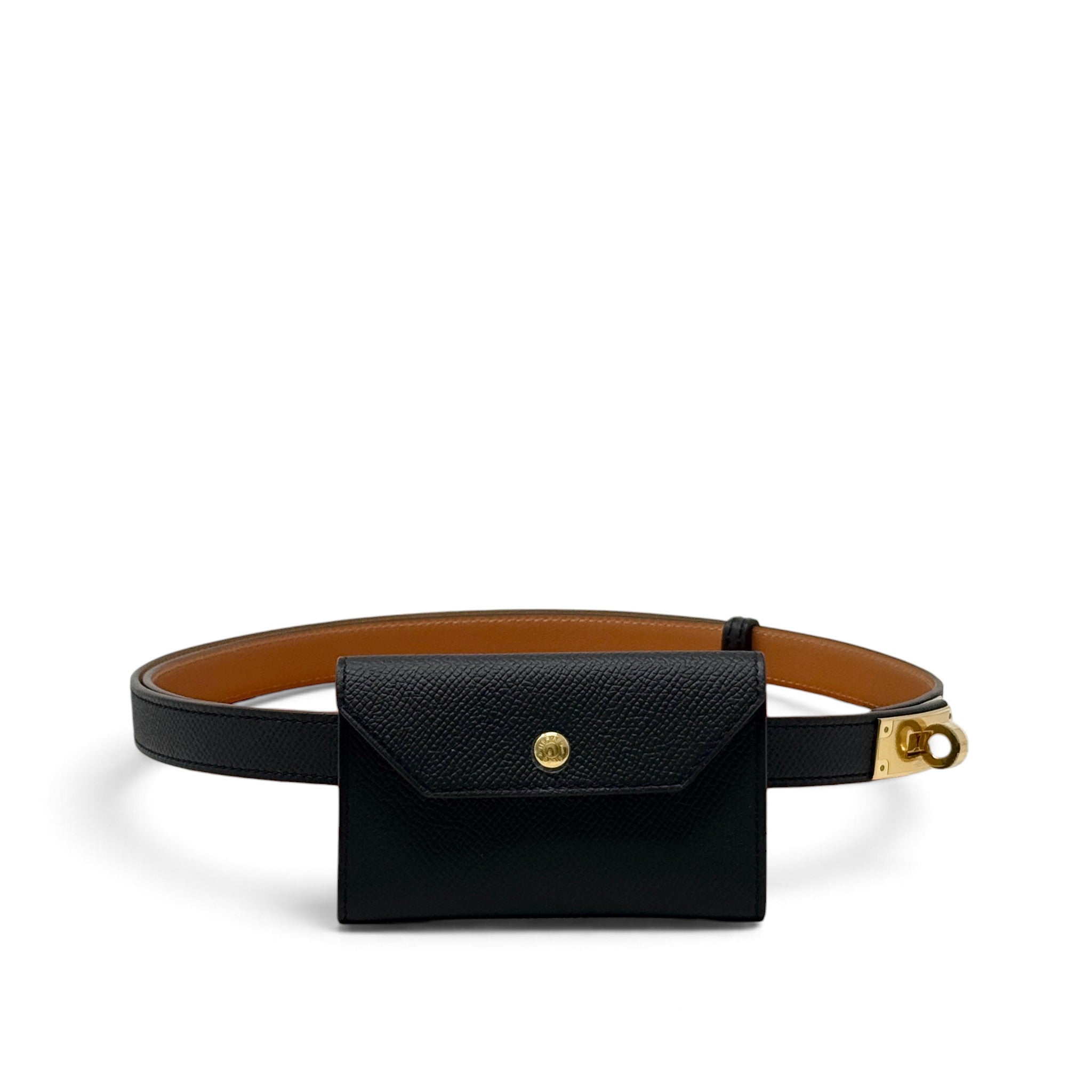 Hermes Noir Epsom Kelly Pocket 18 Belt