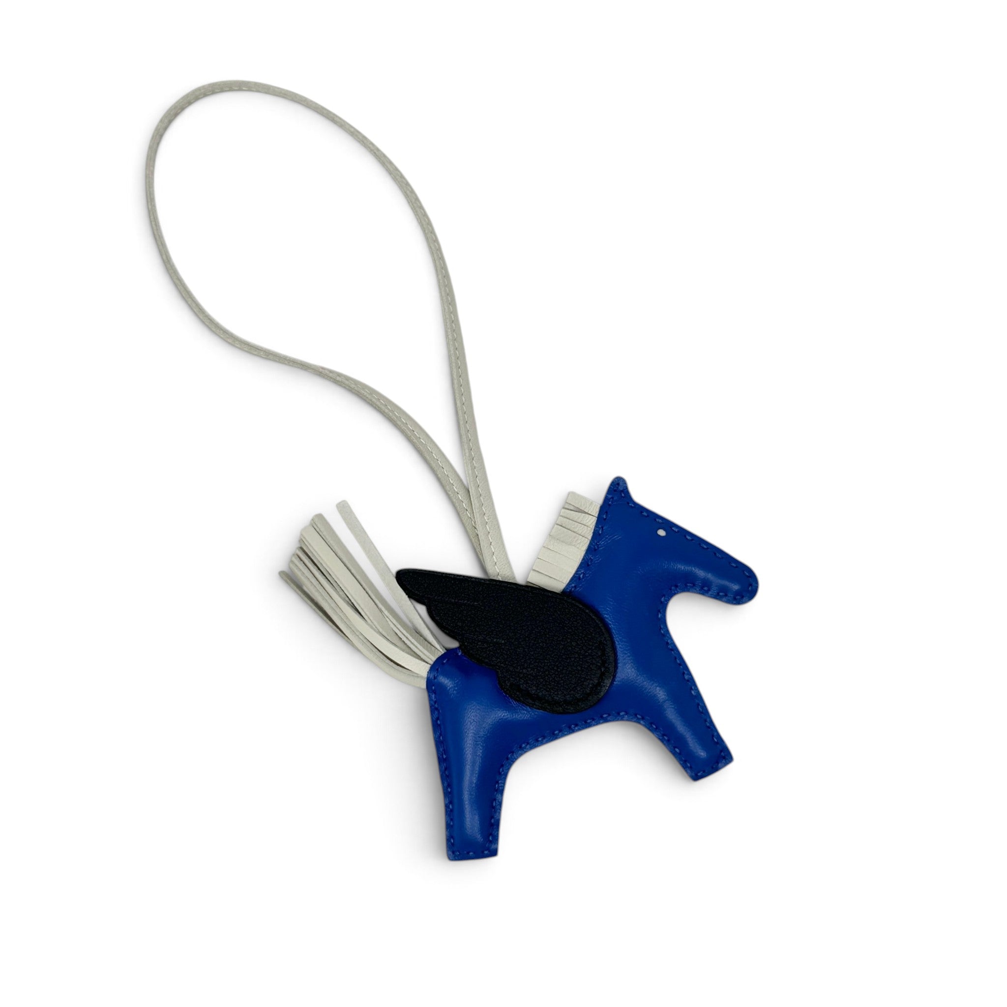 Hermes Bleu France Rodeo Pegase Charm PM