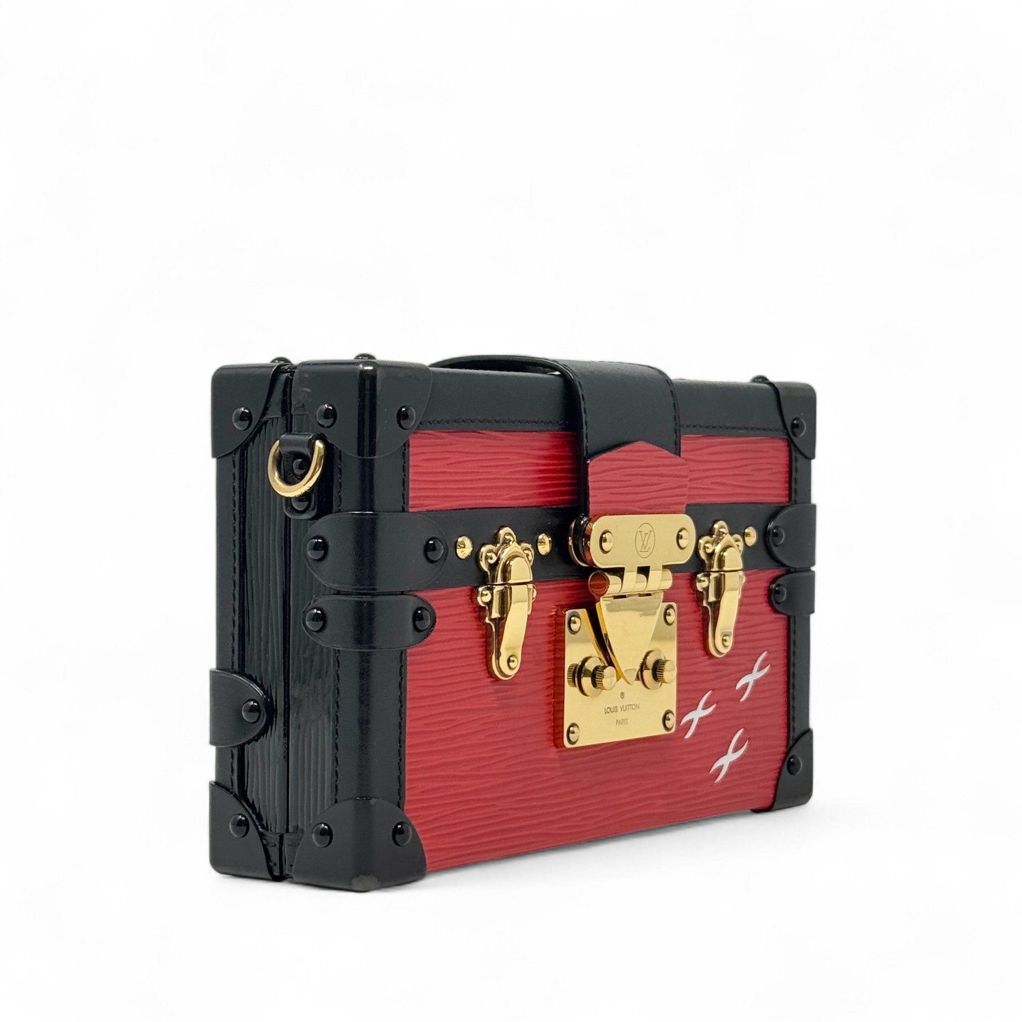 Louis Vuitton Red Epi Petite Malle Bag