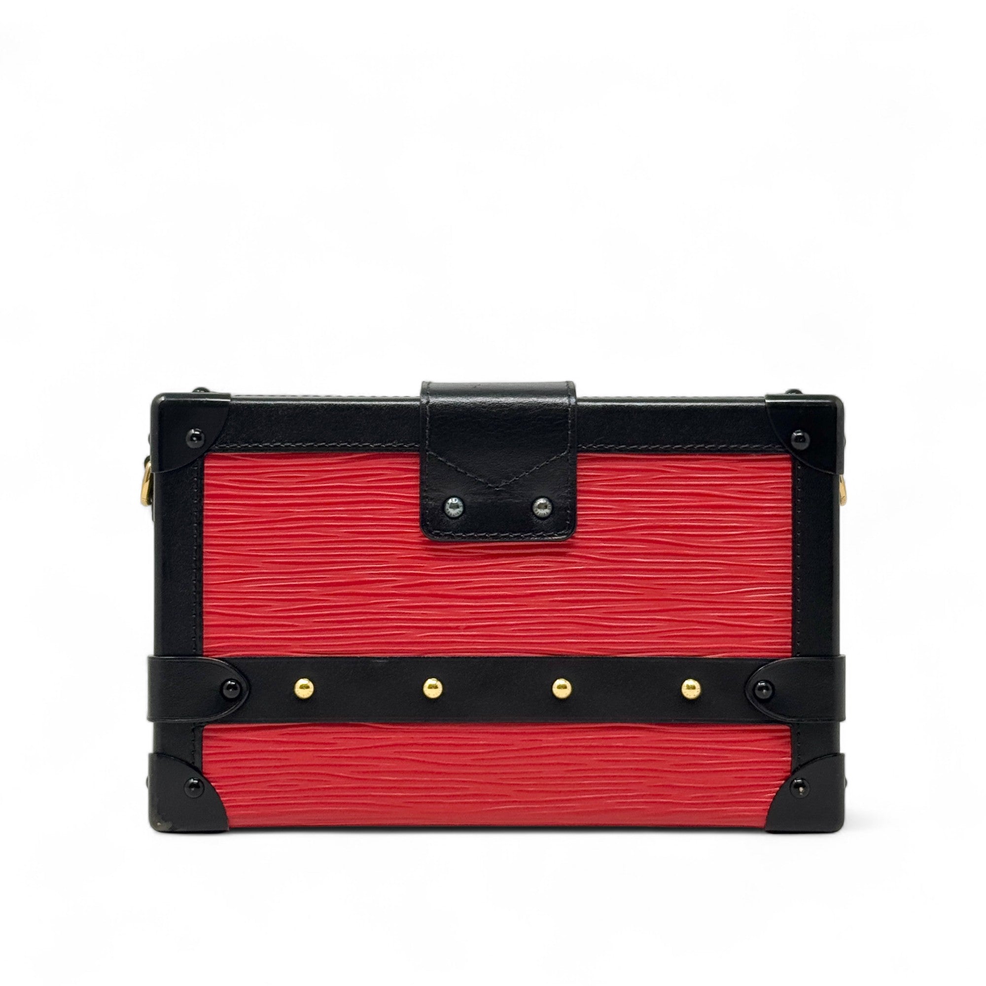 Louis Vuitton Red Epi Petite Malle Bag