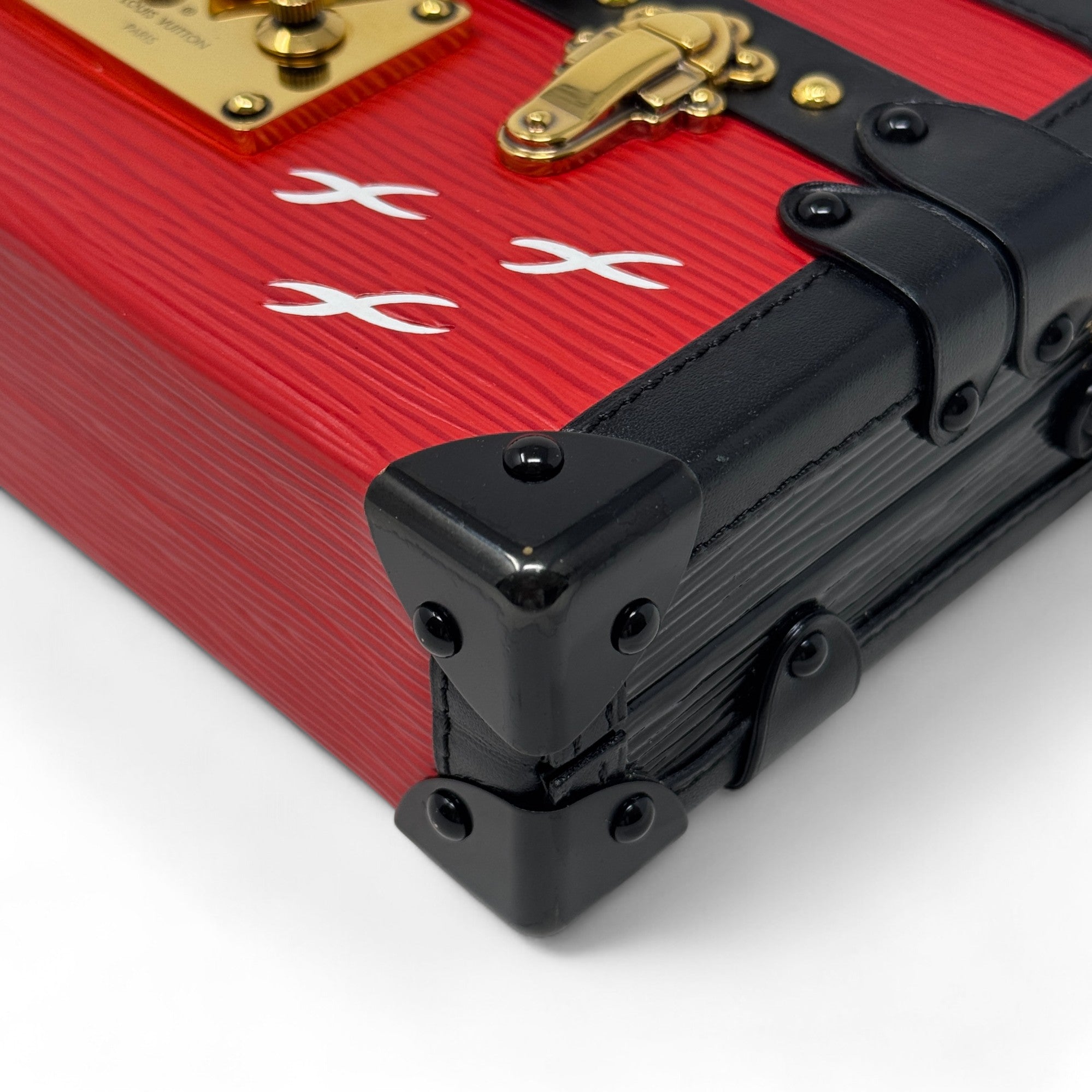 Louis Vuitton Red Epi Petite Malle Bag