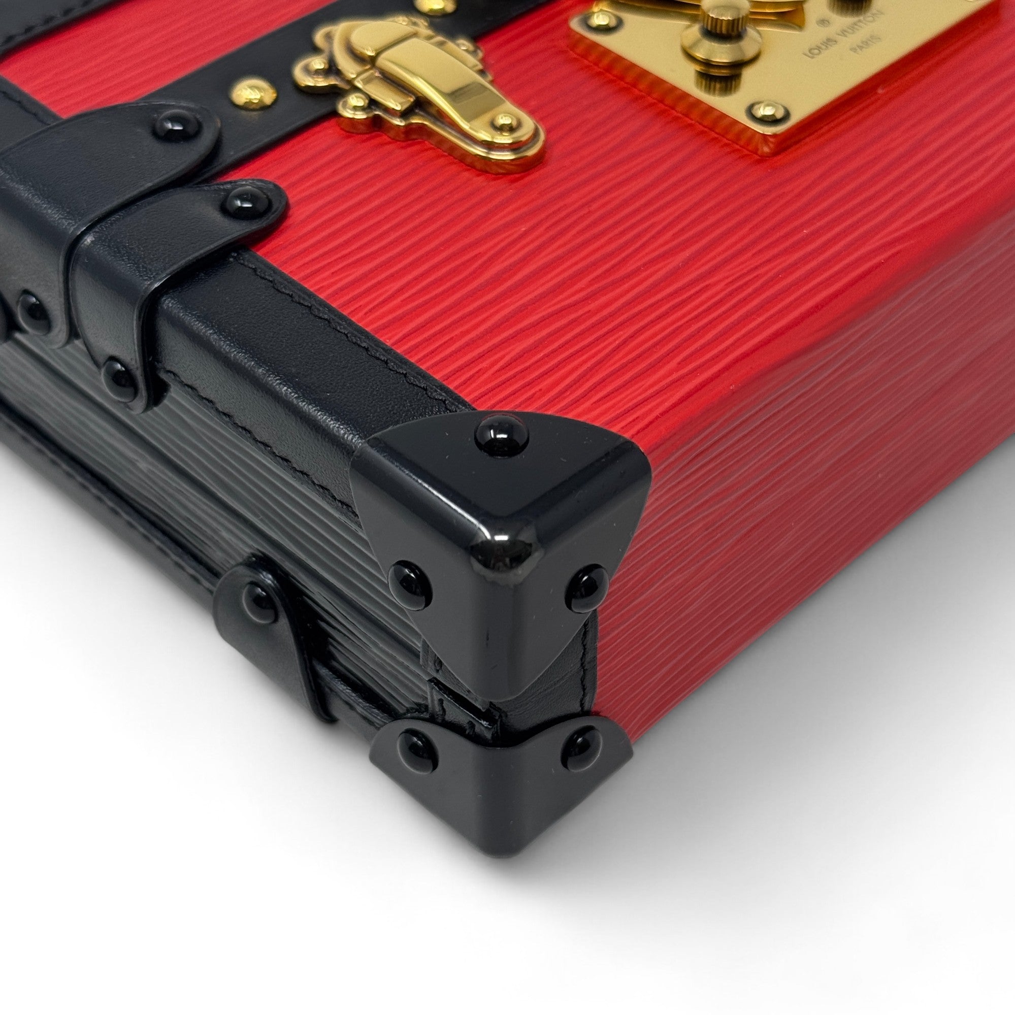 Louis Vuitton Red Epi Petite Malle Bag