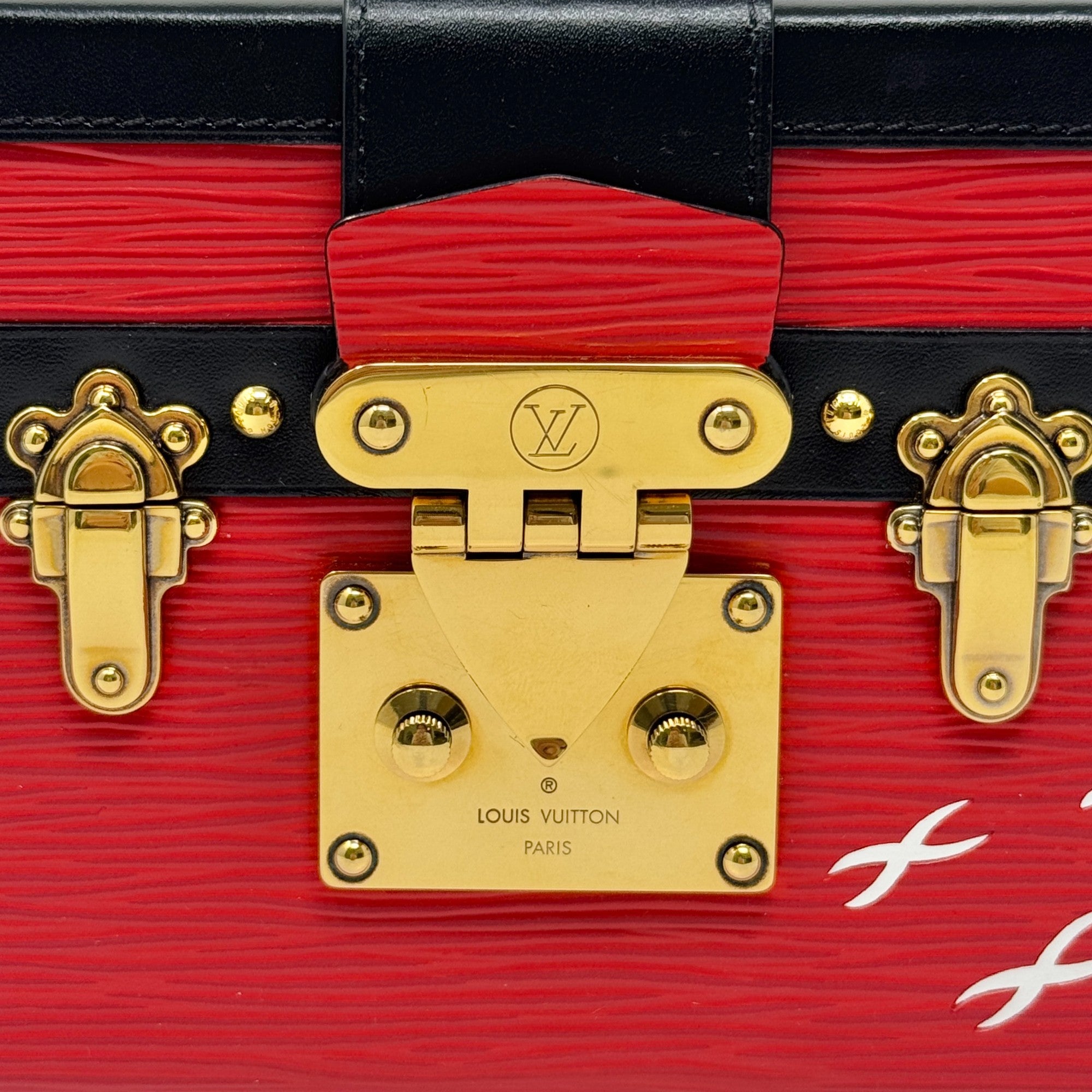 Louis Vuitton Red Epi Petite Malle Bag